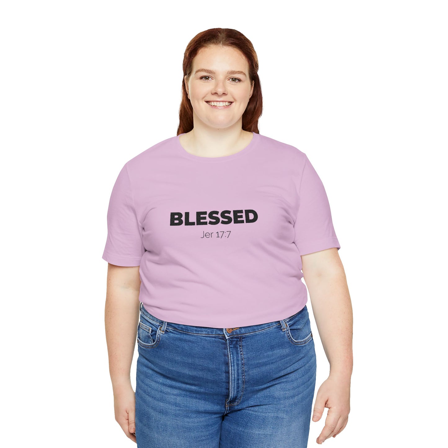 Blessed Unisex Jersey Tee | Inspirational Shirt for Everyday Wear, Faith-Based Gift, Casual Wear, Christian Apparel, Spiritual Clothing