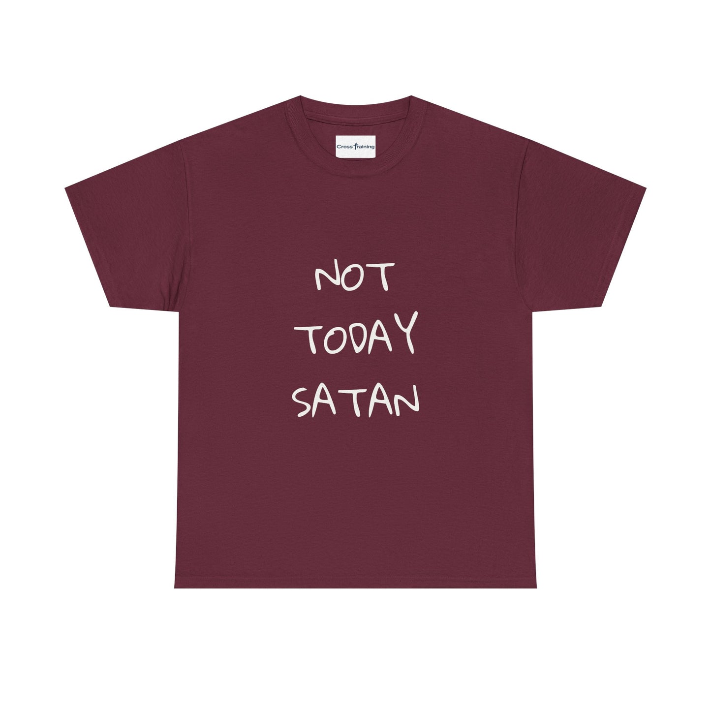 Funny Graphic Tee: Not Today Satan Unisex Heavy Cotton T-Shirt, Humorous Gift, Casual Wear, Everyday Comfort, Unique Statement Tee