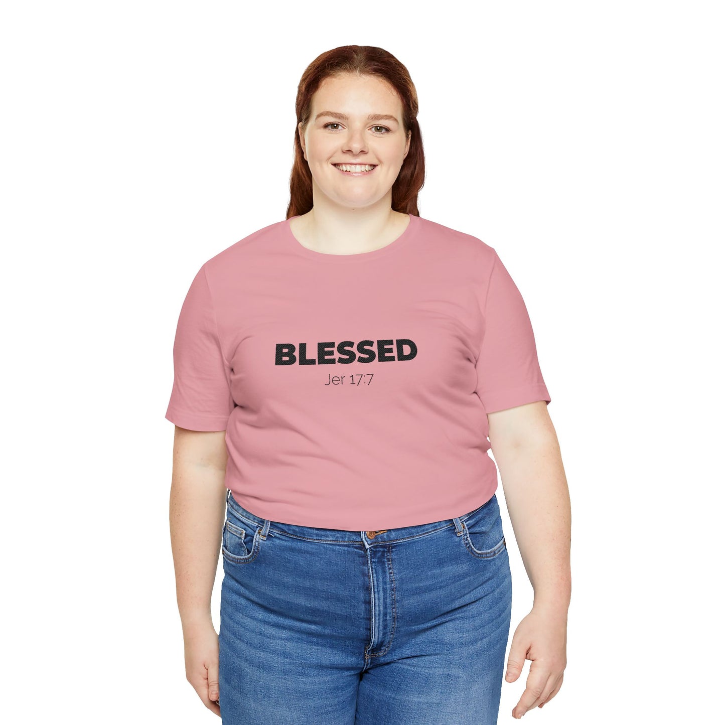Blessed Unisex Jersey Tee | Inspirational Shirt for Everyday Wear, Faith-Based Gift, Casual Wear, Christian Apparel, Spiritual Clothing