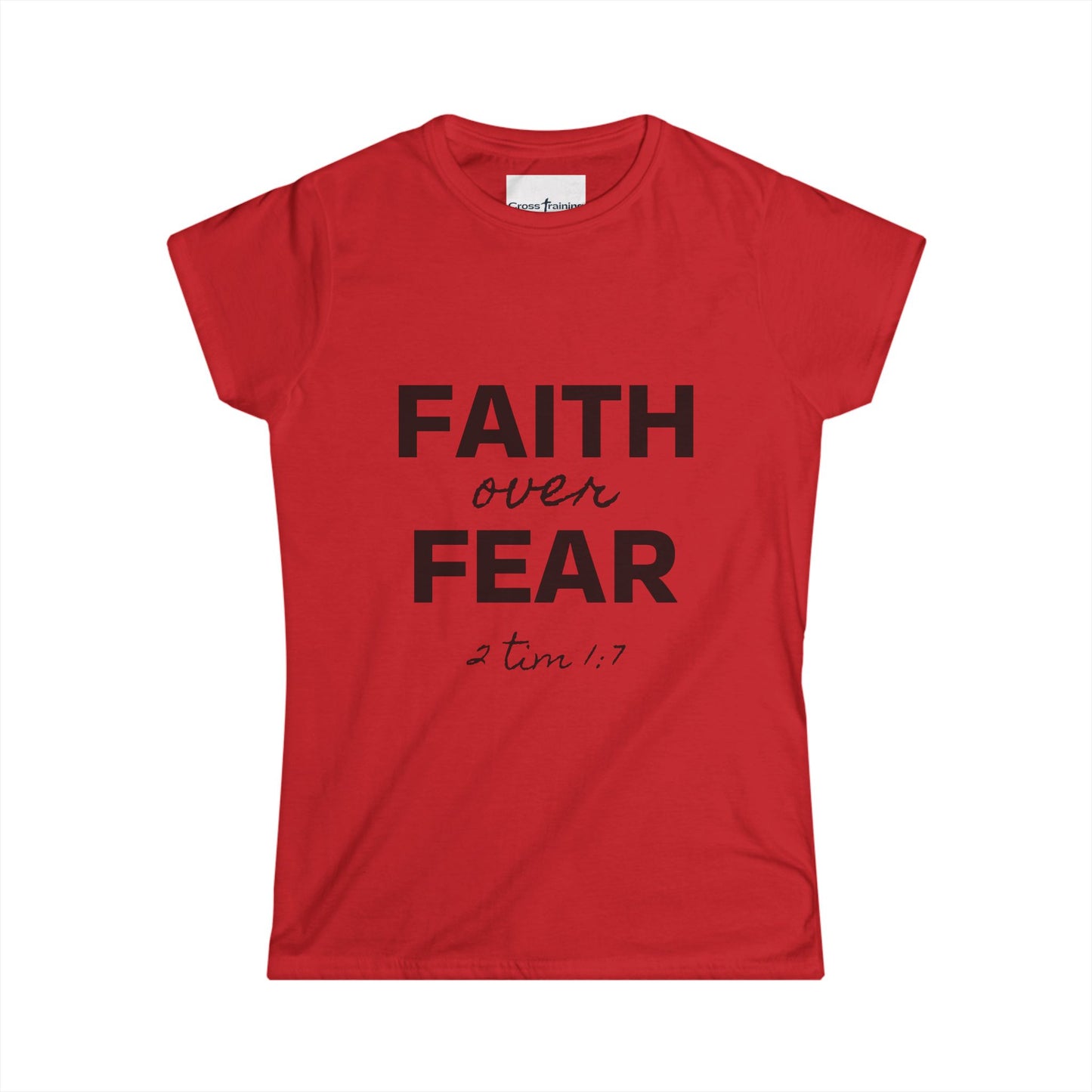 Faith Over Fear Women's Softstyle Tee, Inspirational Shirt, Christian Apparel, Spiritual Gift, Motivational T-Shirt