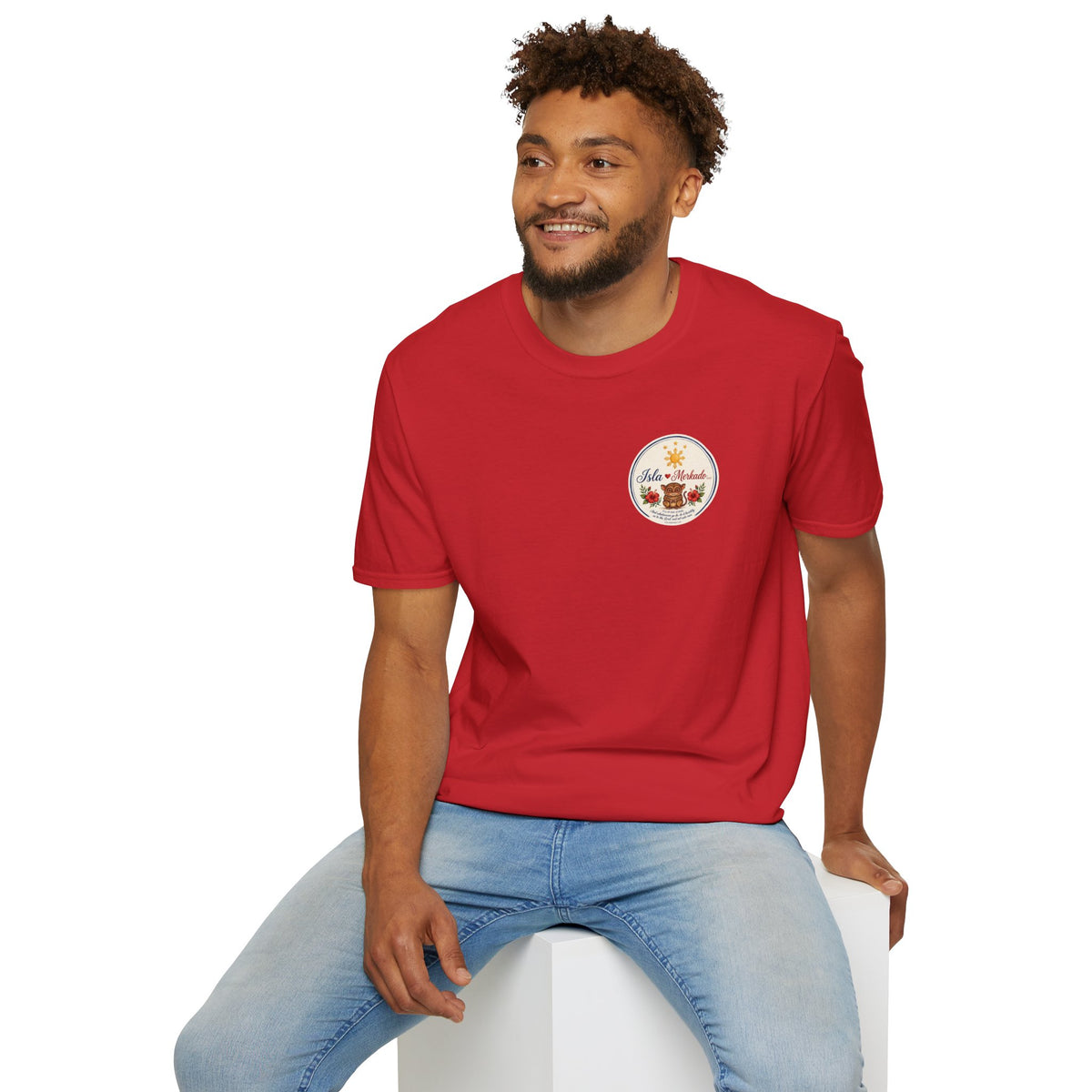 Isla Mercado Floral Tiki Graphic T-Shirt