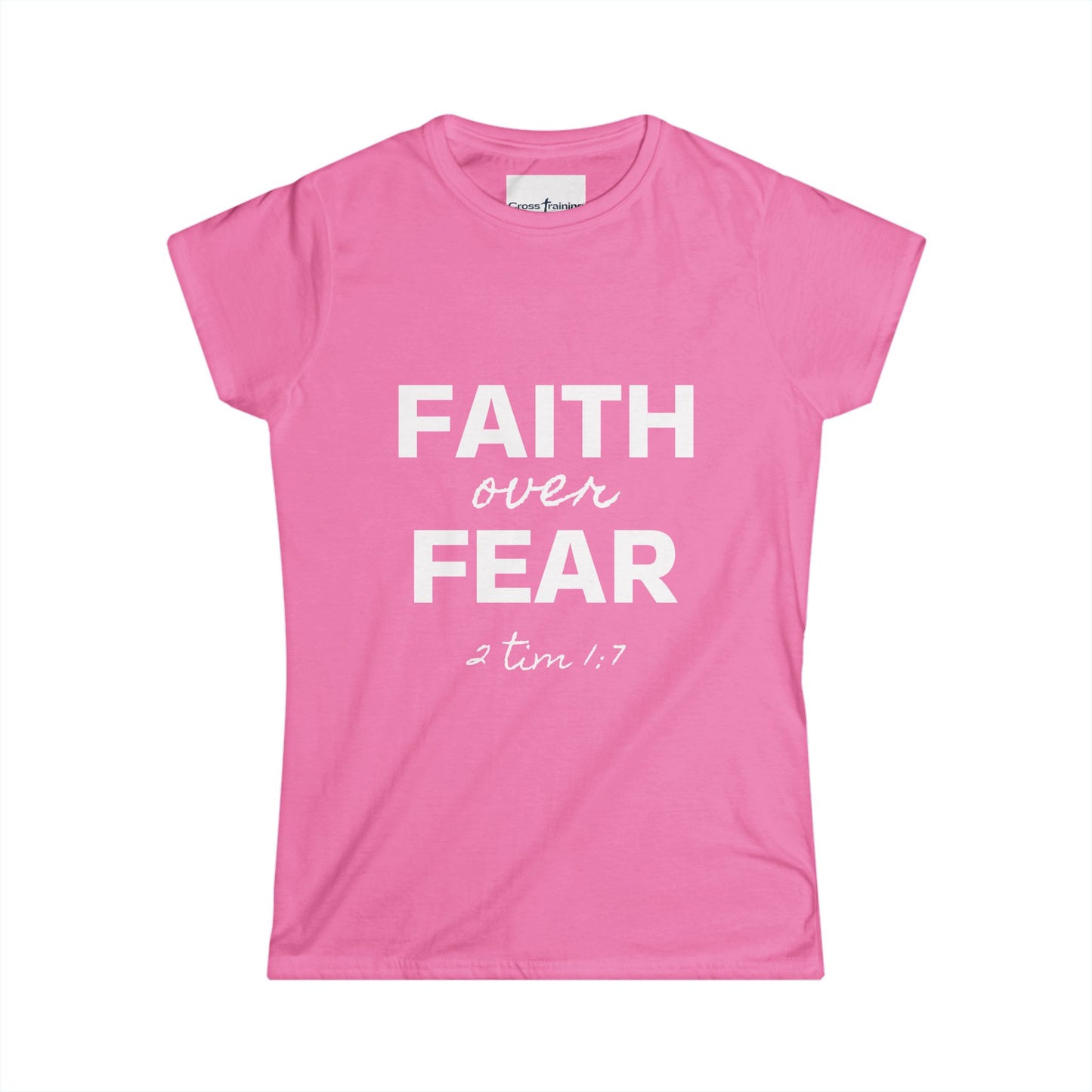 Faith Over Fear Women's Softstyle Tee, Inspirational Shirt, Christian Apparel, Spiritual Gift, Motivational T-Shirt