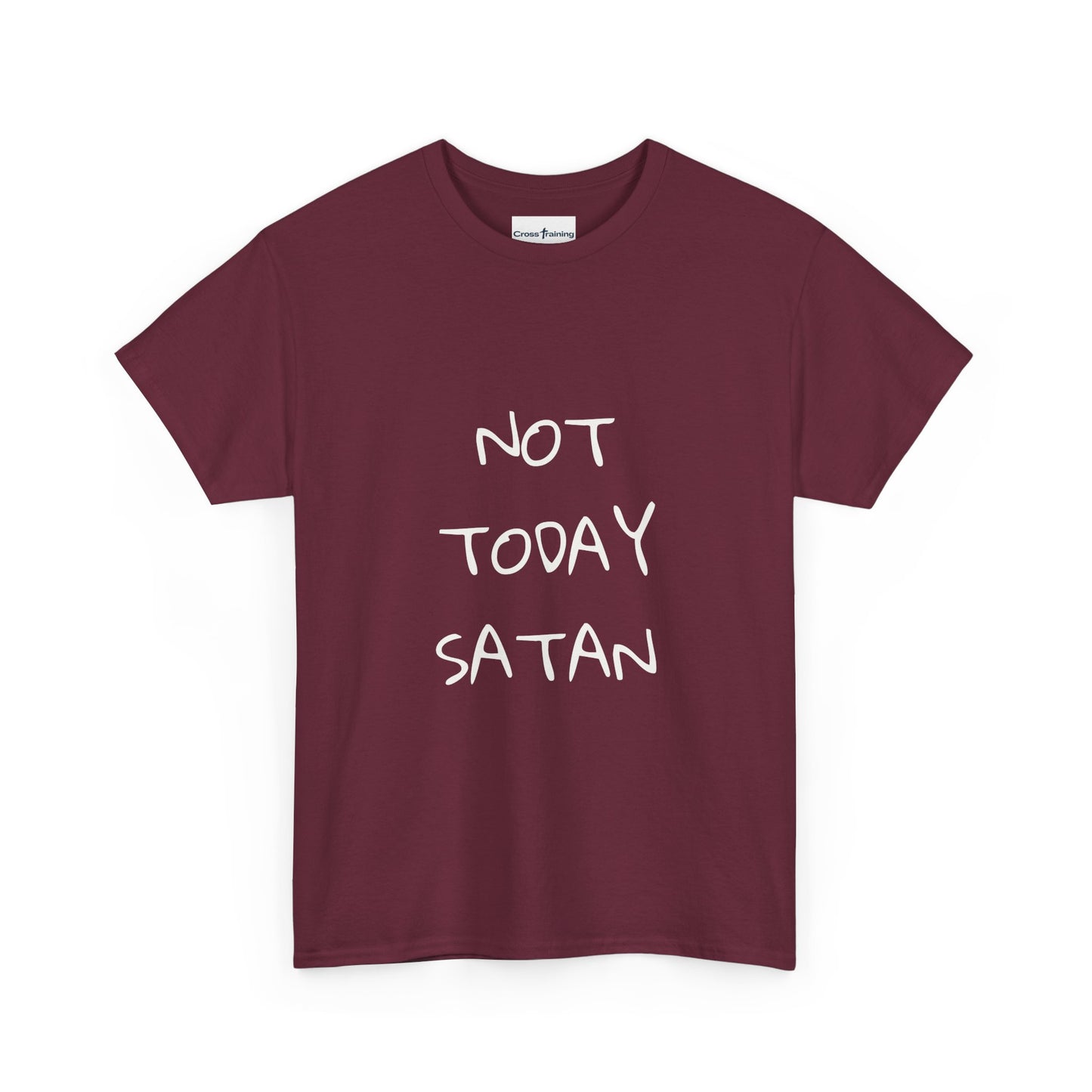 Funny Graphic Tee: Not Today Satan Unisex Heavy Cotton T-Shirt, Humorous Gift, Casual Wear, Everyday Comfort, Unique Statement Tee