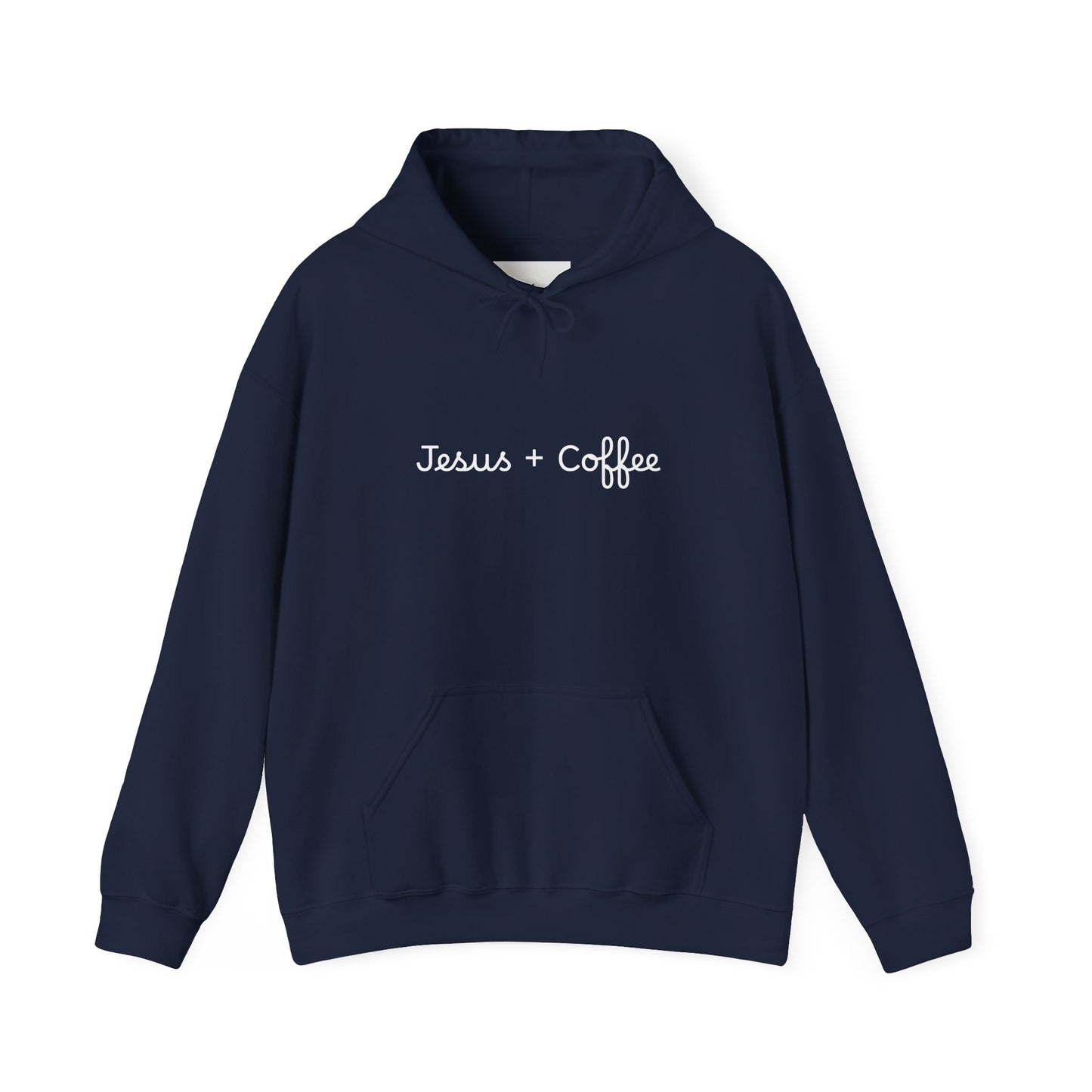 Jesus + Coffee Unisex Heavy Blend Hoodie, Inspirational Sweatshirt, Cozy Gift for Coffee Lovers, Faith-Based Apparel, Christian Hoodie