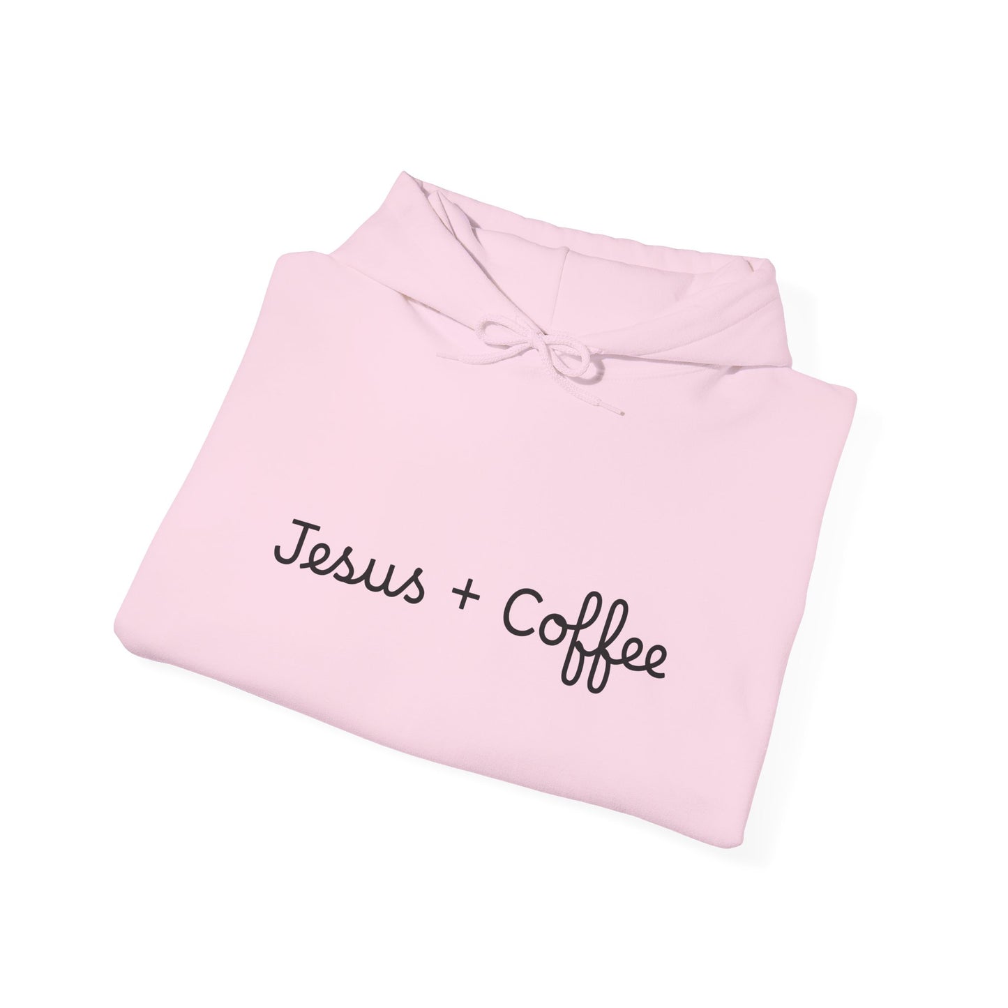 Jesus + Coffee Unisex Heavy Blend Hoodie, Inspirational Sweatshirt, Cozy Gift for Coffee Lovers, Faith-Based Apparel, Christian Hoodie