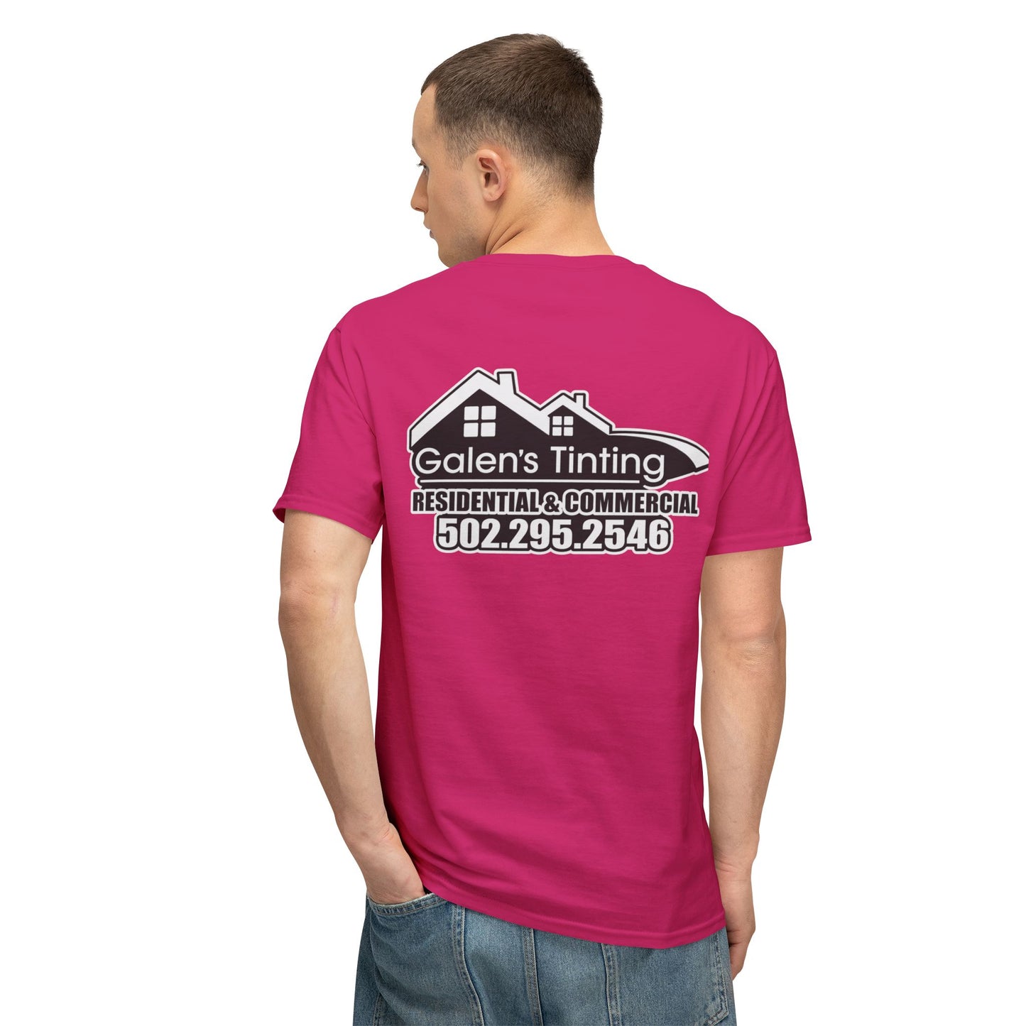 Christian Faith T-Shirt — "I am the sinner whom Jesus died for & kept" Pink Tee