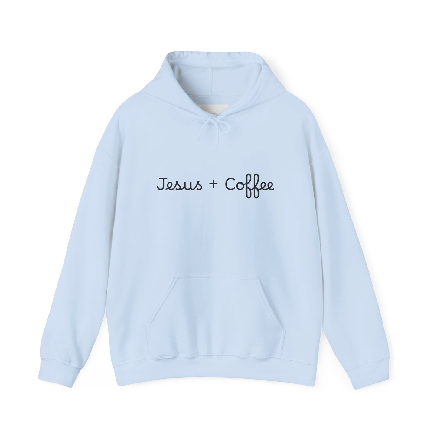 Jesus + Coffee Unisex Heavy Blend Hoodie, Inspirational Sweatshirt, Cozy Gift for Coffee Lovers, Faith-Based Apparel, Christian Hoodie
