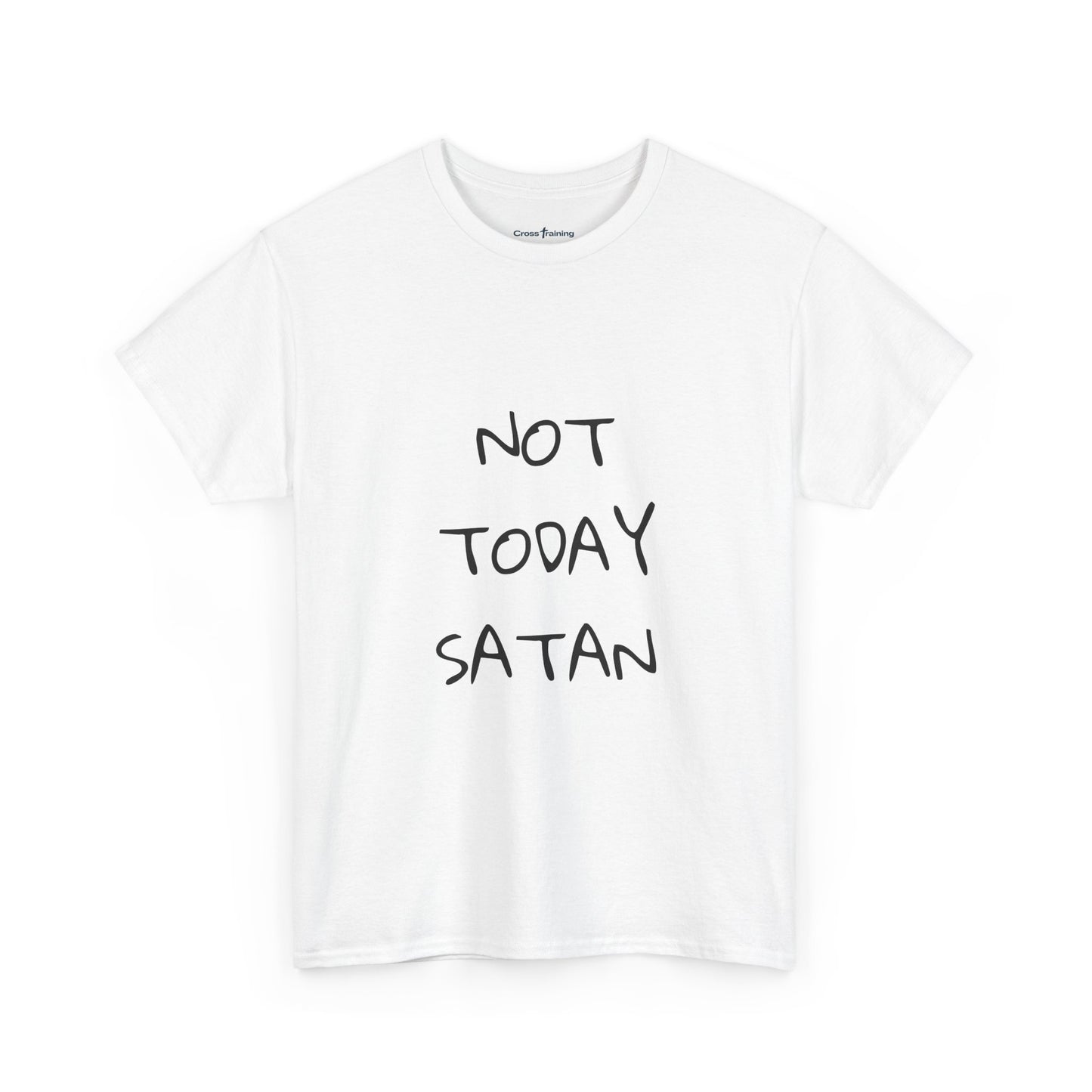 Funny Graphic Tee: Not Today Satan Unisex Heavy Cotton T-Shirt, Humorous Gift, Casual Wear, Everyday Comfort, Unique Statement Tee