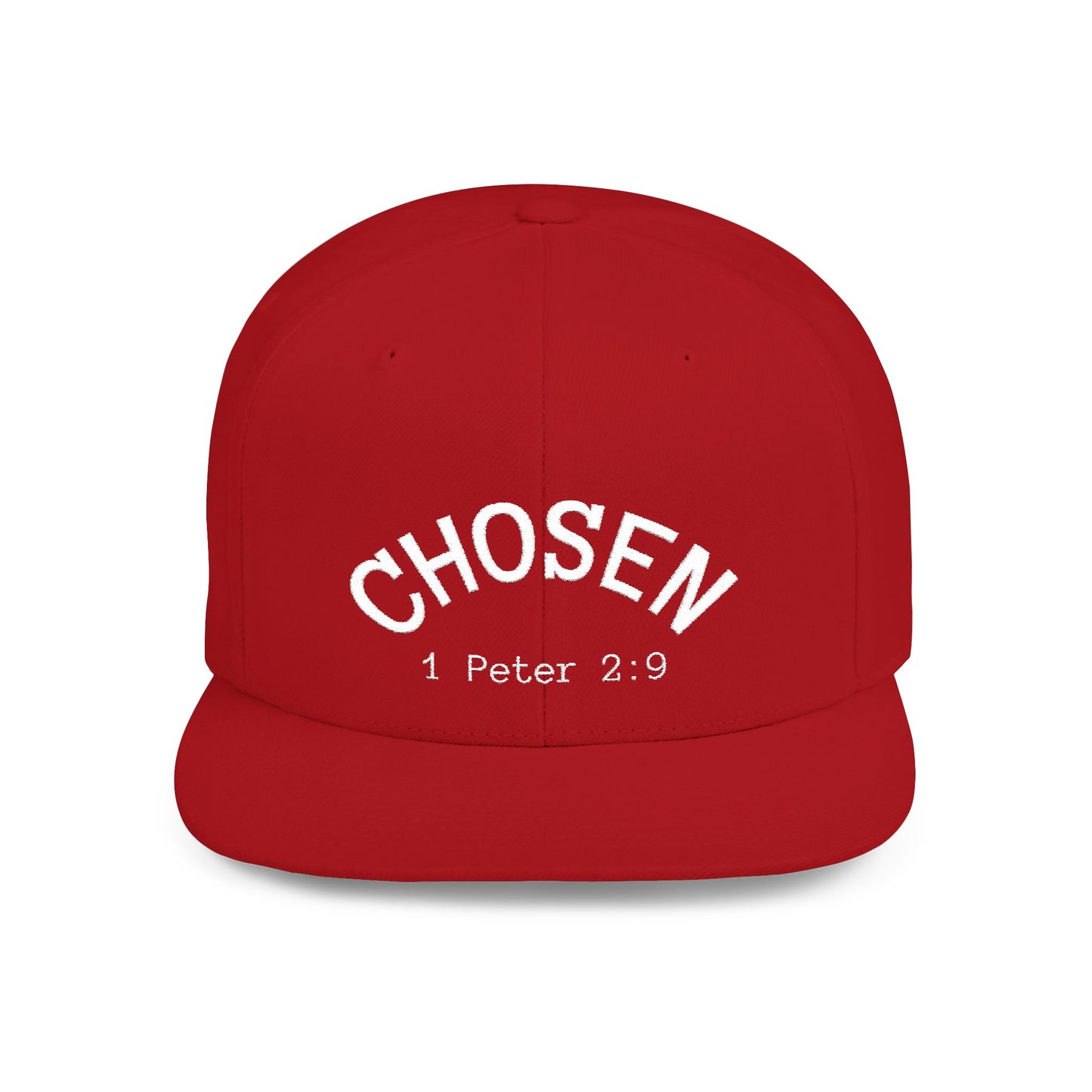 Chosen Flat Bill Snapback Hat, Inspirational Cap for Everyday Wear, Stylish Gift for Teens, Faith-Based Accessory, Summer Style