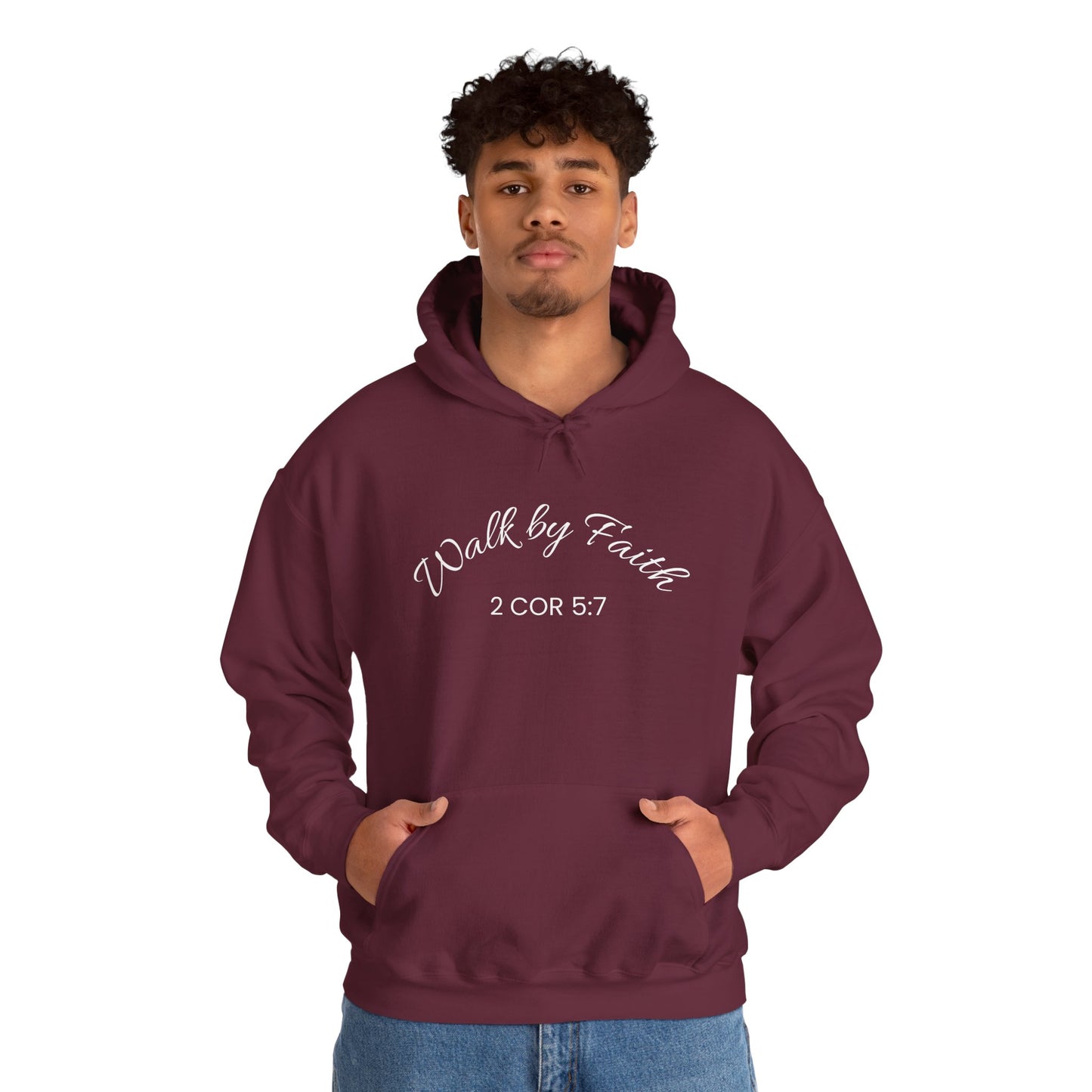 Faith-Inspired Unisex Hoodie, Walk By Faith Sweatshirt, Cozy Faith Sweatshirt, Inspirational Gift for Her, Everyday Faith Apparel
