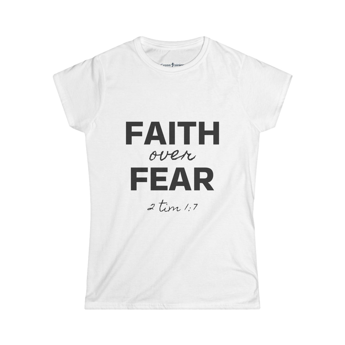 Faith Over Fear Women's Softstyle Tee, Inspirational Shirt, Christian Apparel, Spiritual Gift, Motivational T-Shirt