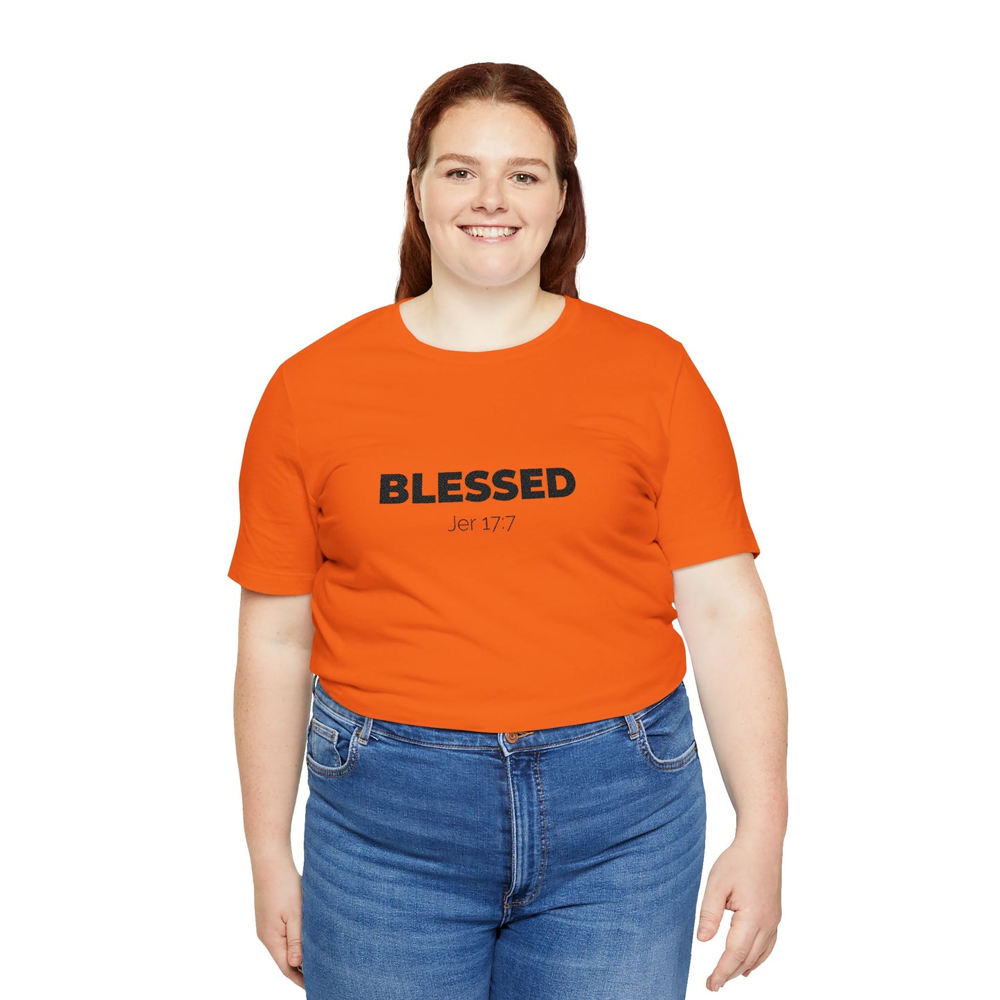 Blessed Unisex Jersey Tee | Inspirational Shirt for Everyday Wear, Faith-Based Gift, Casual Wear, Christian Apparel, Spiritual Clothing