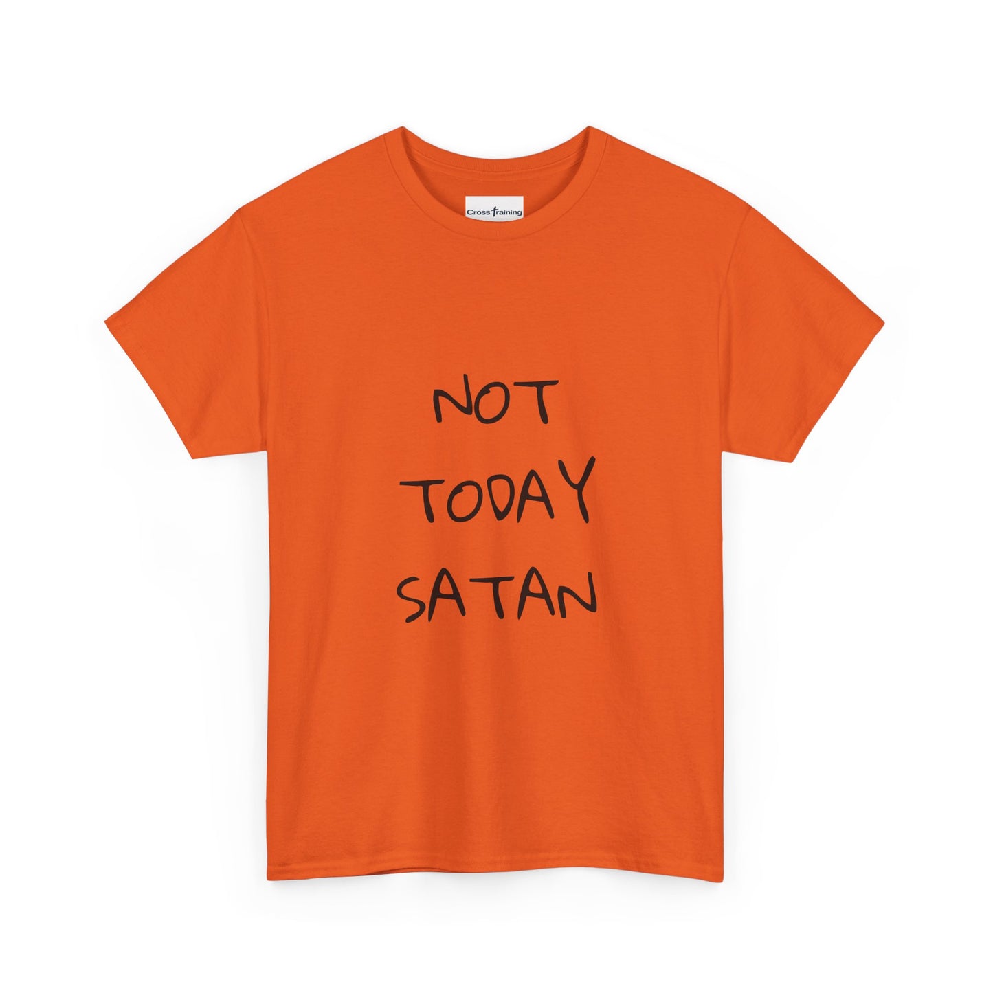Funny Graphic Tee: Not Today Satan Unisex Heavy Cotton T-Shirt, Humorous Gift, Casual Wear, Everyday Comfort, Unique Statement Tee