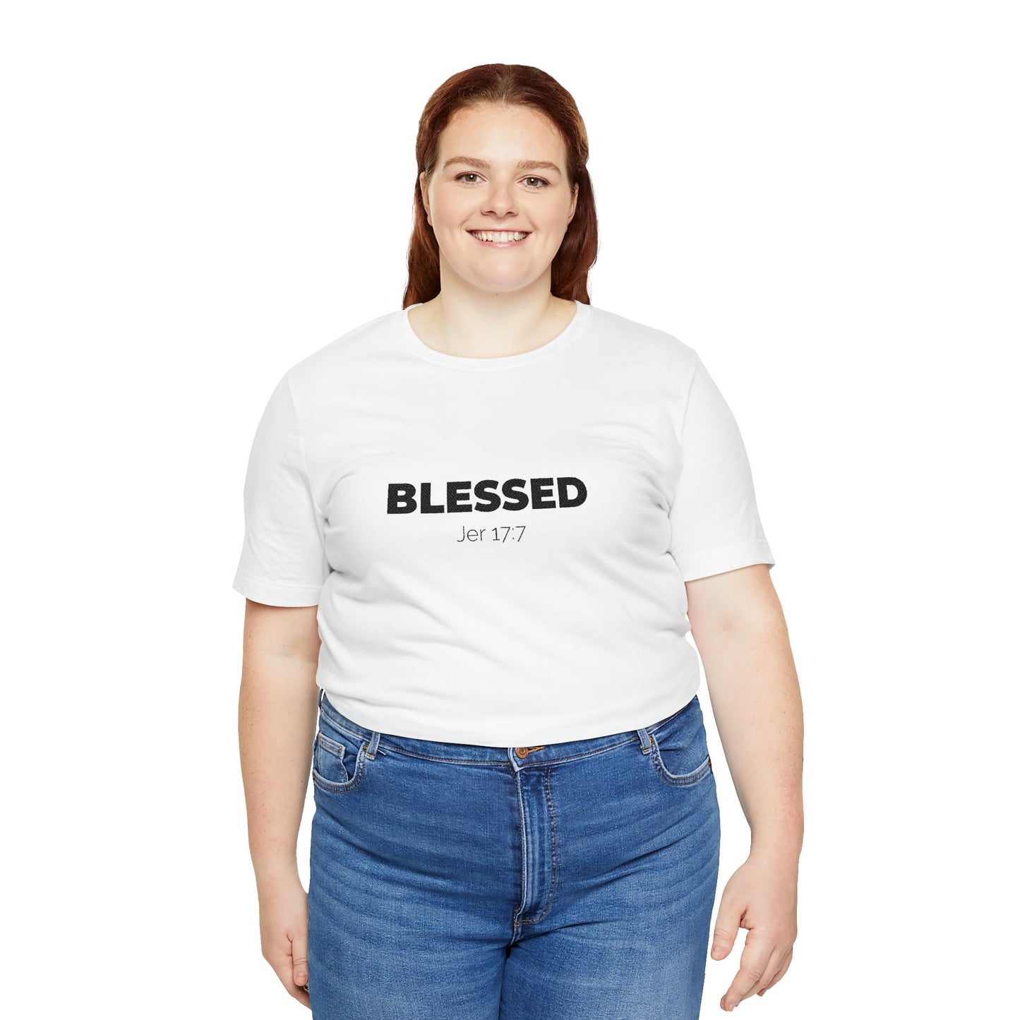 Blessed Unisex Jersey Tee | Inspirational Shirt for Everyday Wear, Faith-Based Gift, Casual Wear, Christian Apparel, Spiritual Clothing