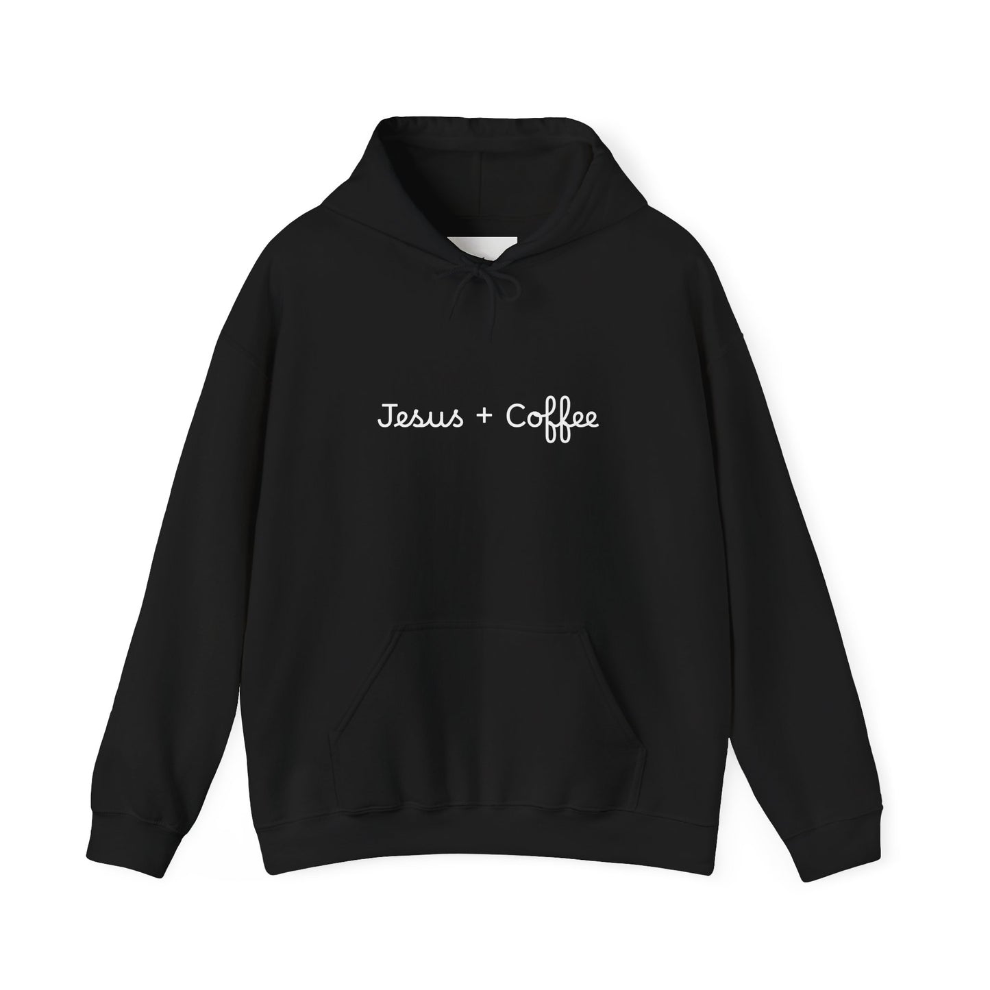 Jesus + Coffee Unisex Heavy Blend Hoodie, Inspirational Sweatshirt, Cozy Gift for Coffee Lovers, Faith-Based Apparel, Christian Hoodie