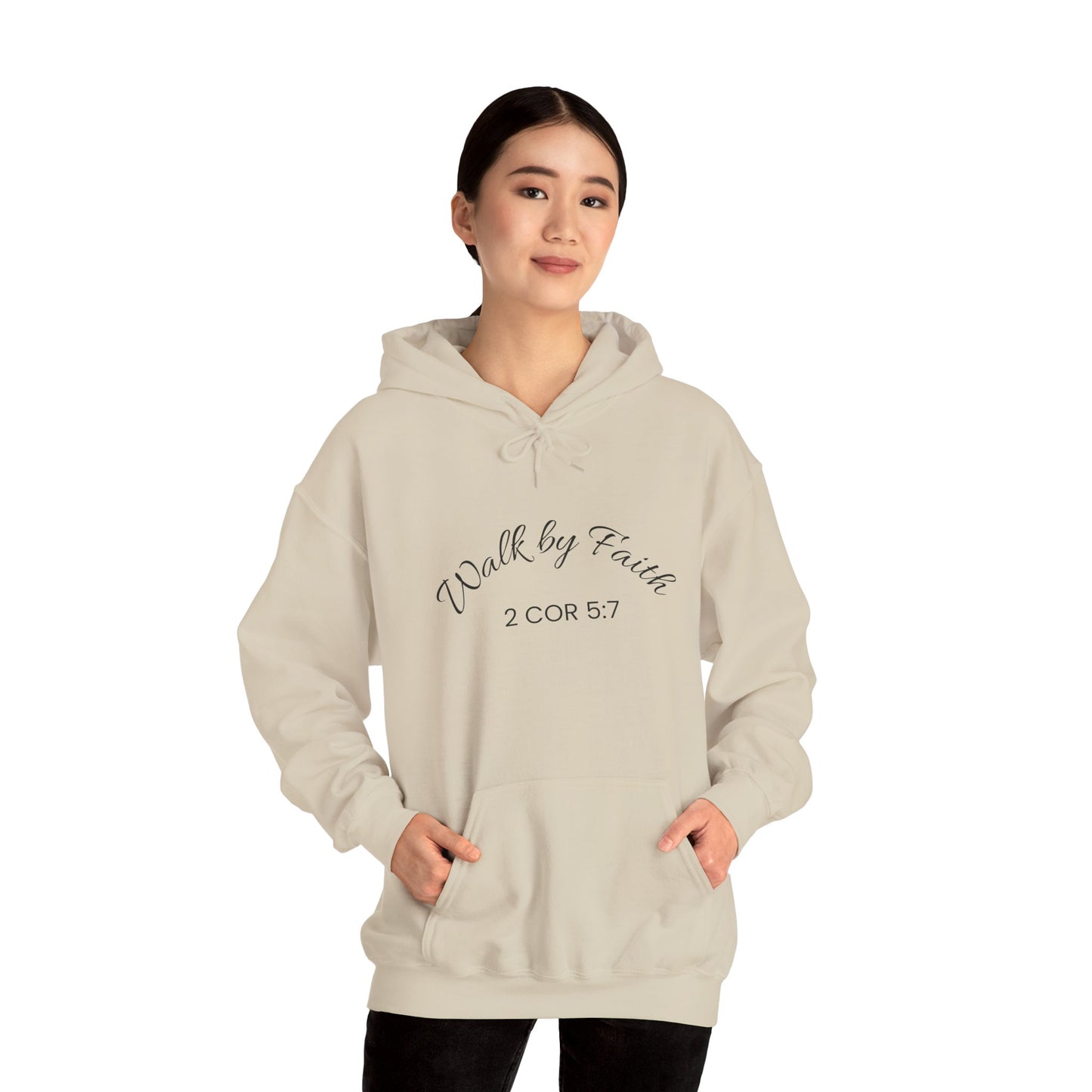 Faith-Inspired Unisex Hoodie, Walk By Faith Sweatshirt, Cozy Faith Sweatshirt, Inspirational Gift for Her, Everyday Faith Apparel