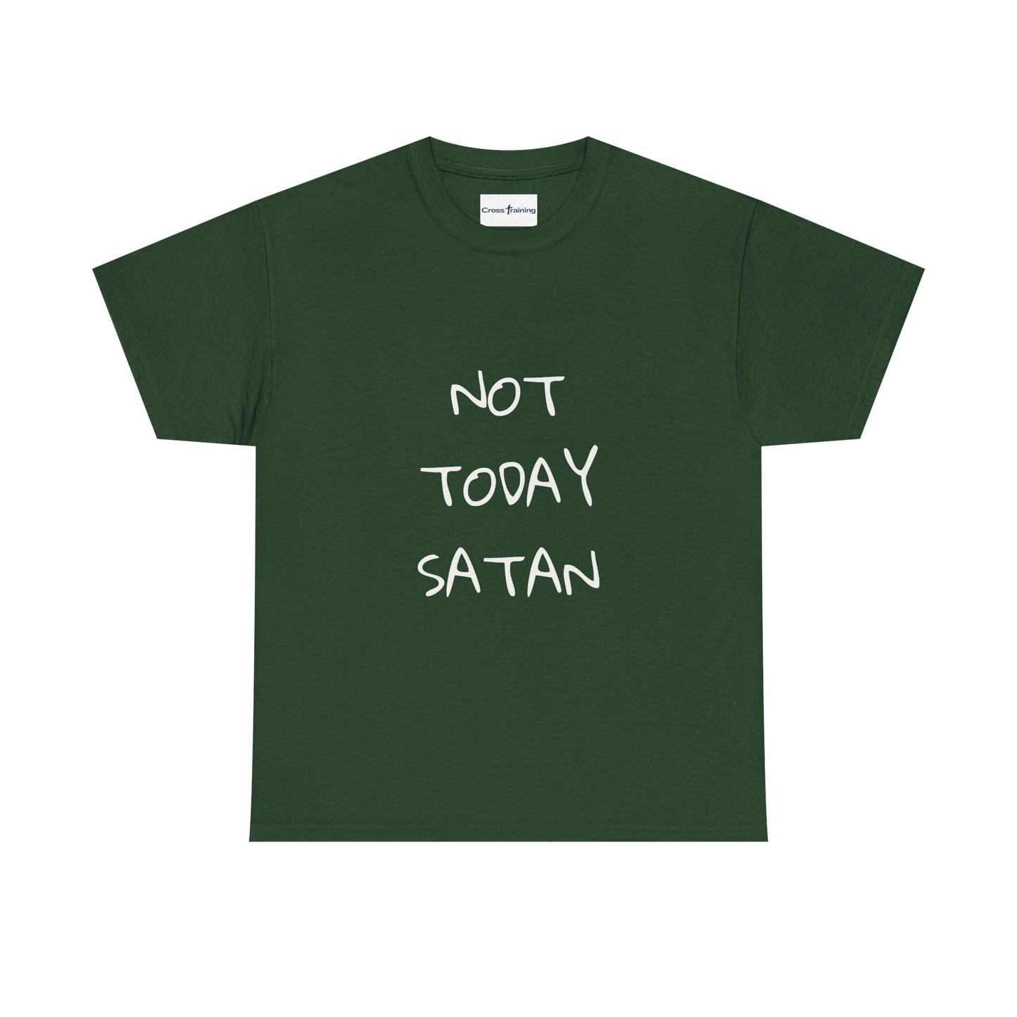 Funny Graphic Tee: Not Today Satan Unisex Heavy Cotton T-Shirt, Humorous Gift, Casual Wear, Everyday Comfort, Unique Statement Tee