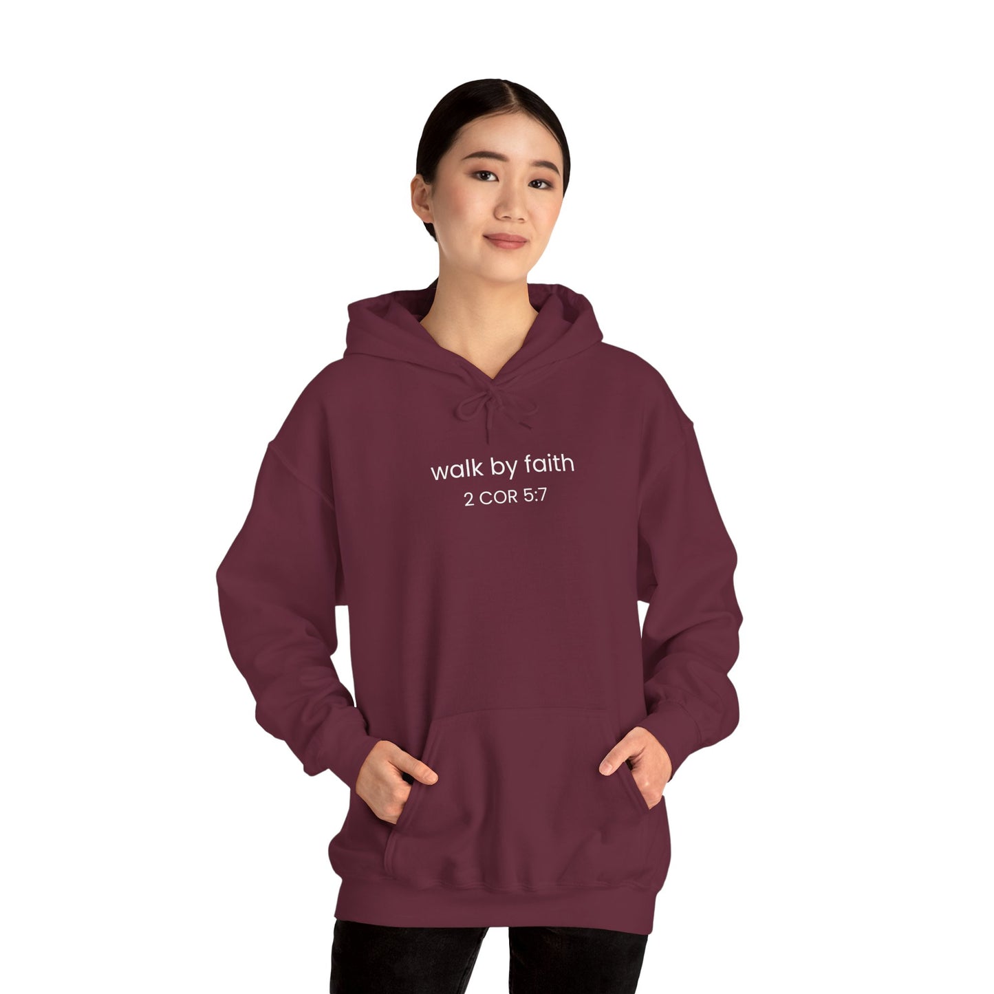 Faith-Inspired Unisex Hoodie, Walk By Faith Sweatshirt, Cozy Faith Sweatshirt, Inspirational Gift for Her, Everyday Faith Apparel