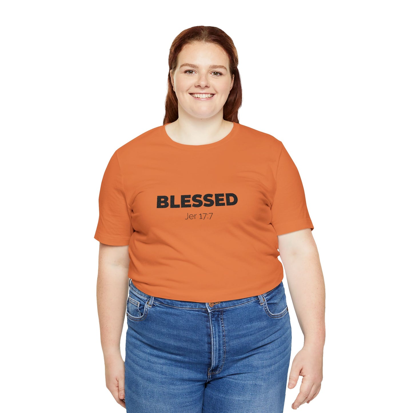 Blessed Unisex Jersey Tee | Inspirational Shirt for Everyday Wear, Faith-Based Gift, Casual Wear, Christian Apparel, Spiritual Clothing