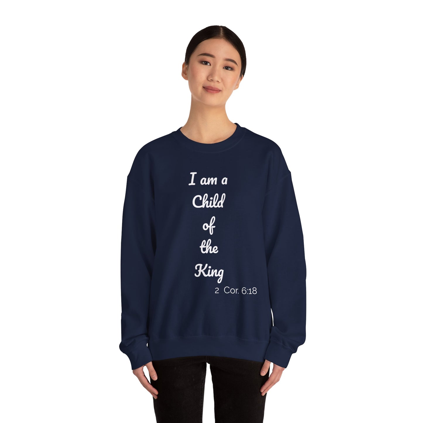 Child of the King Crewneck Sweatshirt | Inspirational Gift, Faith Apparel, Cozy Fashion, Christian Sweatshirt, Unisex Clothing