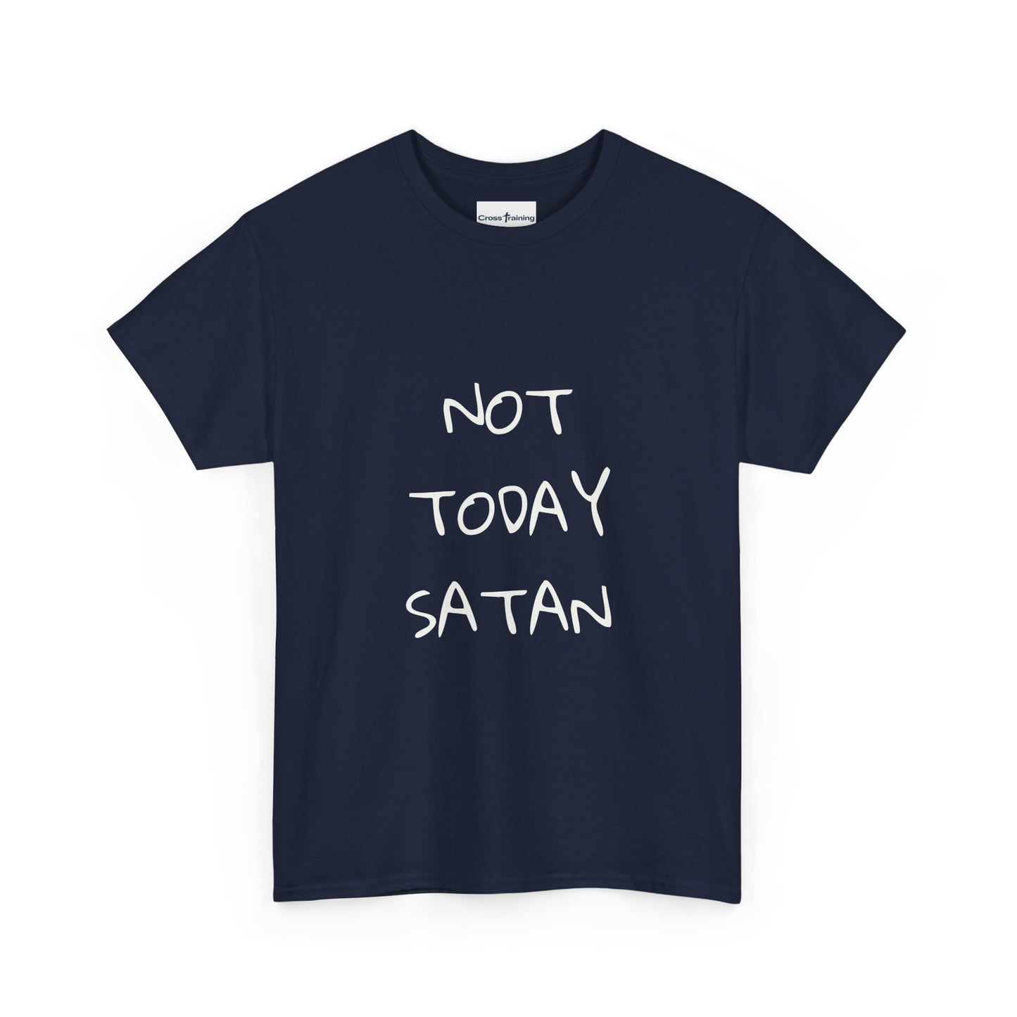 Funny Graphic Tee: Not Today Satan Unisex Heavy Cotton T-Shirt, Humorous Gift, Casual Wear, Everyday Comfort, Unique Statement Tee