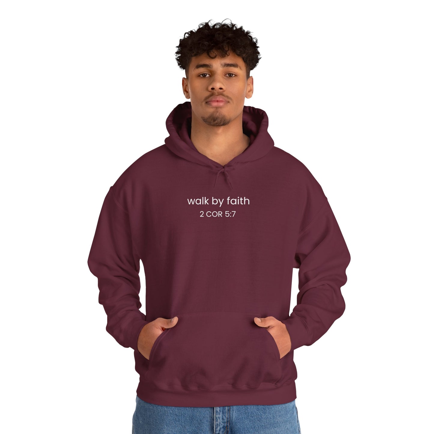 Faith-Inspired Unisex Hoodie, Walk By Faith Sweatshirt, Cozy Faith Sweatshirt, Inspirational Gift for Her, Everyday Faith Apparel