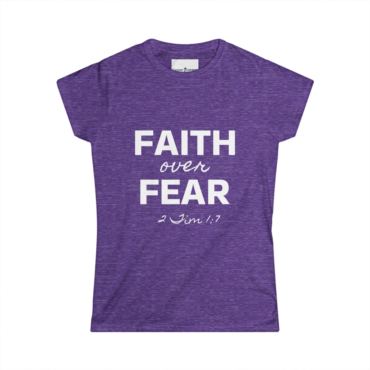 Faith Over Fear Women's Softstyle Tee, Inspirational Shirt, Christian Apparel, Spiritual Gift, Motivational T-Shirt