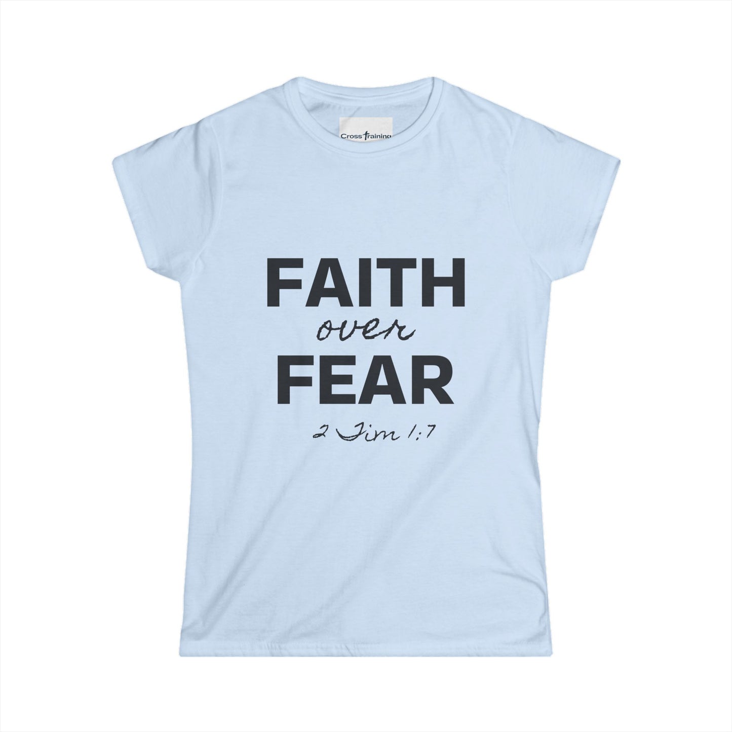 Faith Over Fear Women's Softstyle Tee, Inspirational Shirt, Christian Apparel, Spiritual Gift, Motivational T-Shirt