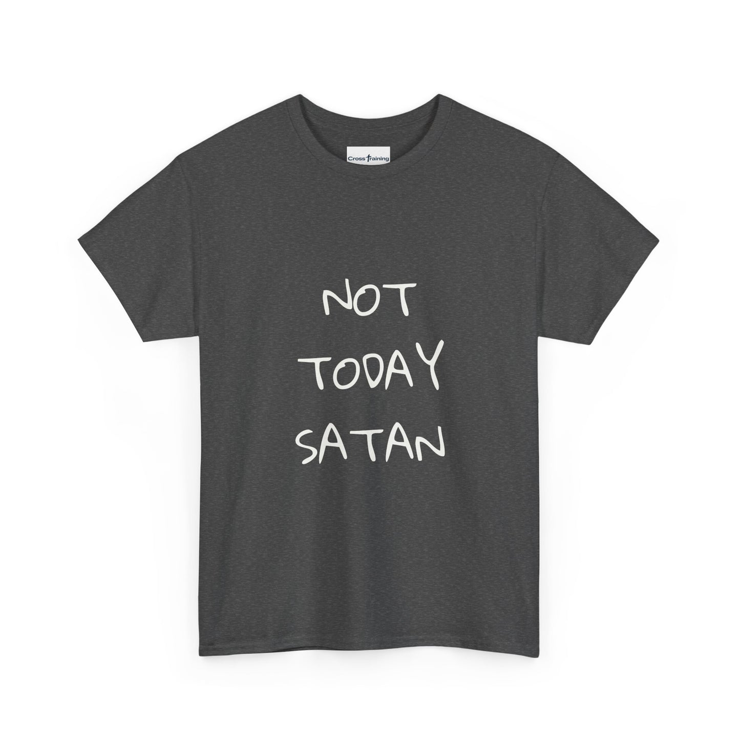 Funny Graphic Tee: Not Today Satan Unisex Heavy Cotton T-Shirt, Humorous Gift, Casual Wear, Everyday Comfort, Unique Statement Tee