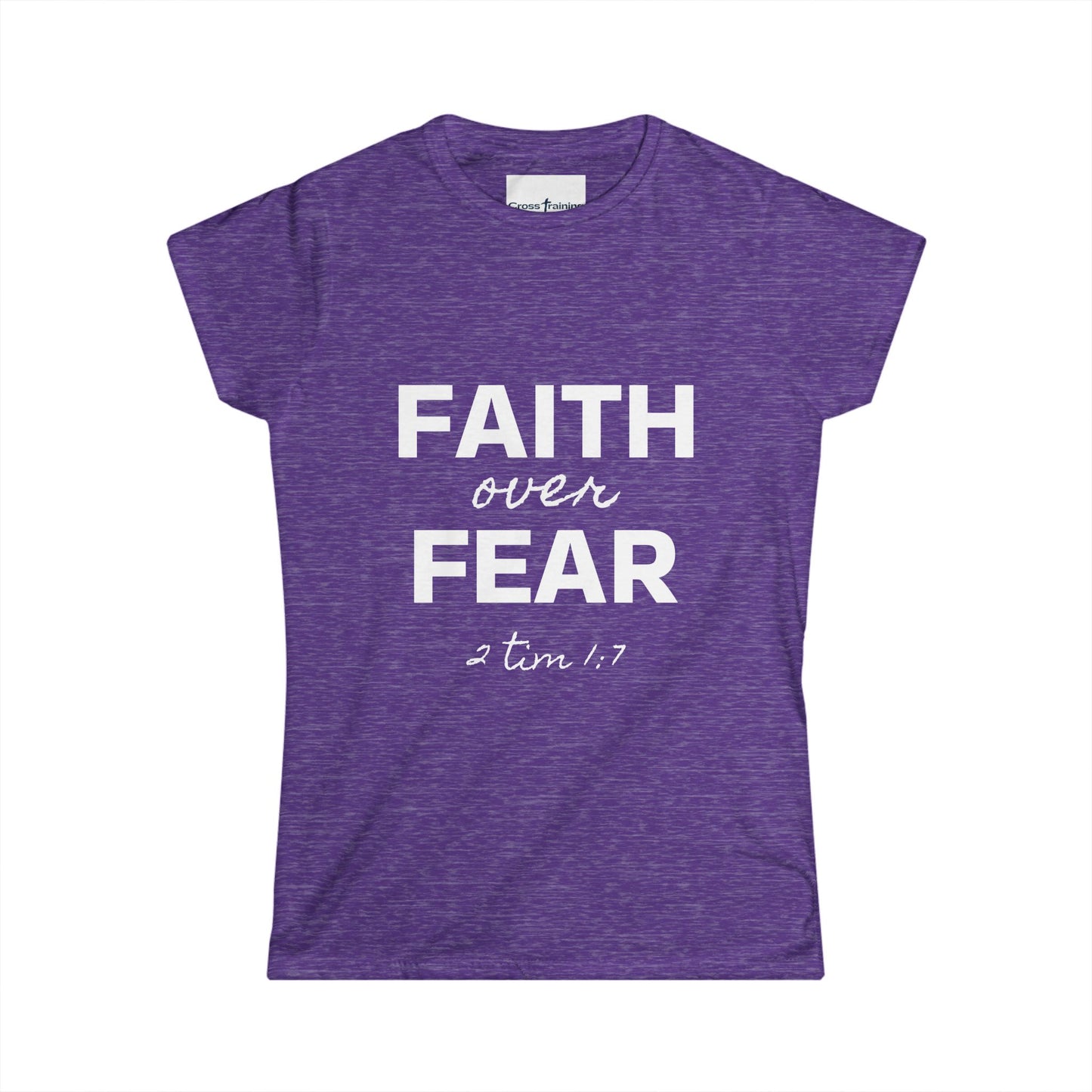 Faith Over Fear Women's Softstyle Tee, Inspirational Shirt, Christian Apparel, Spiritual Gift, Motivational T-Shirt
