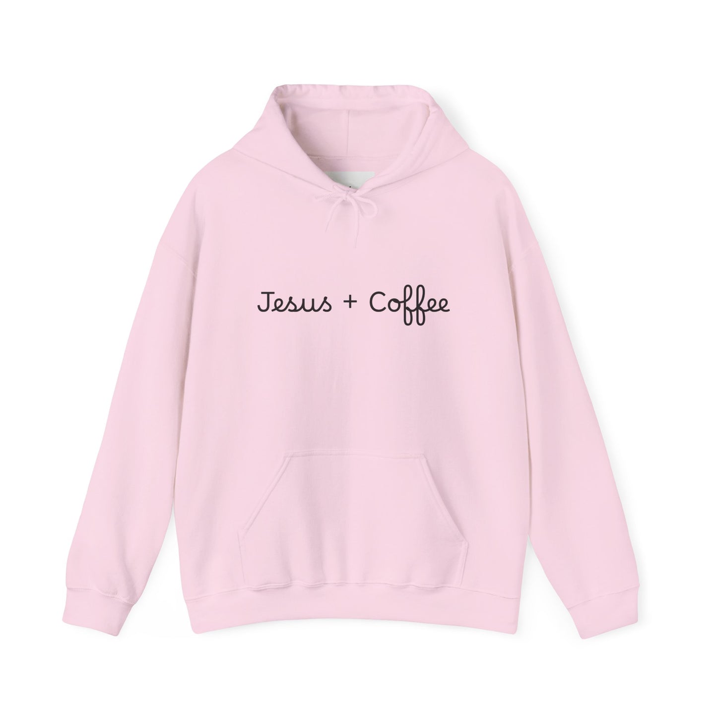 Jesus + Coffee Unisex Heavy Blend Hoodie, Inspirational Sweatshirt, Cozy Gift for Coffee Lovers, Faith-Based Apparel, Christian Hoodie
