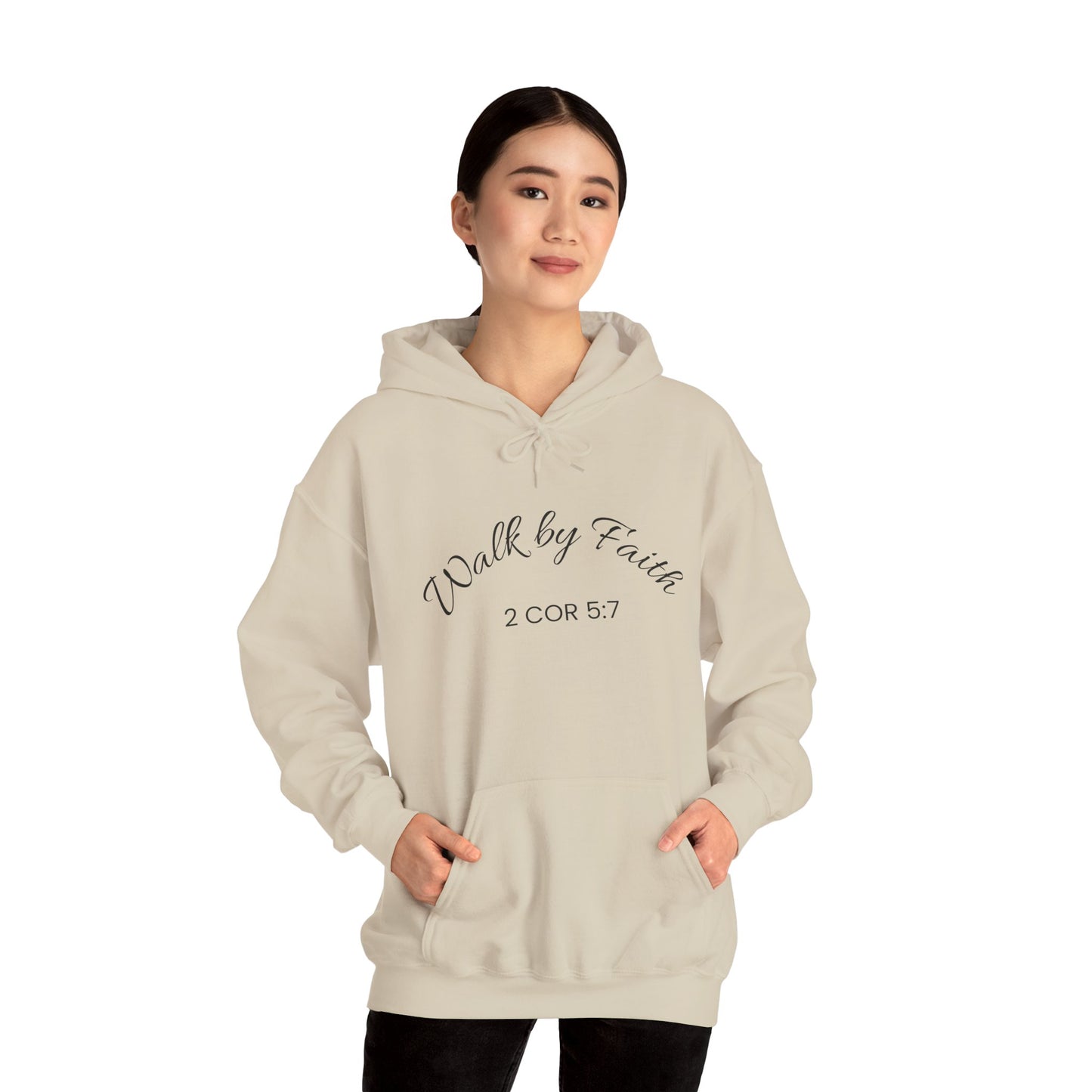 Faith-Inspired Unisex Hoodie, Walk By Faith Sweatshirt, Cozy Faith Sweatshirt, Inspirational Gift for Her, Everyday Faith Apparel