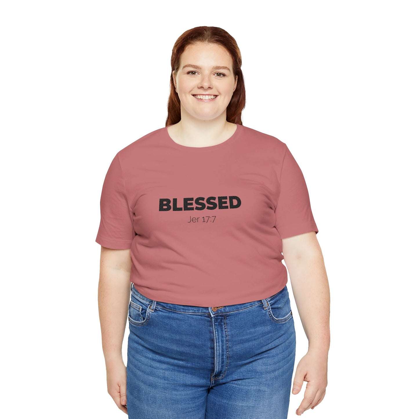 Blessed Unisex Jersey Tee | Inspirational Shirt for Everyday Wear, Faith-Based Gift, Casual Wear, Christian Apparel, Spiritual Clothing