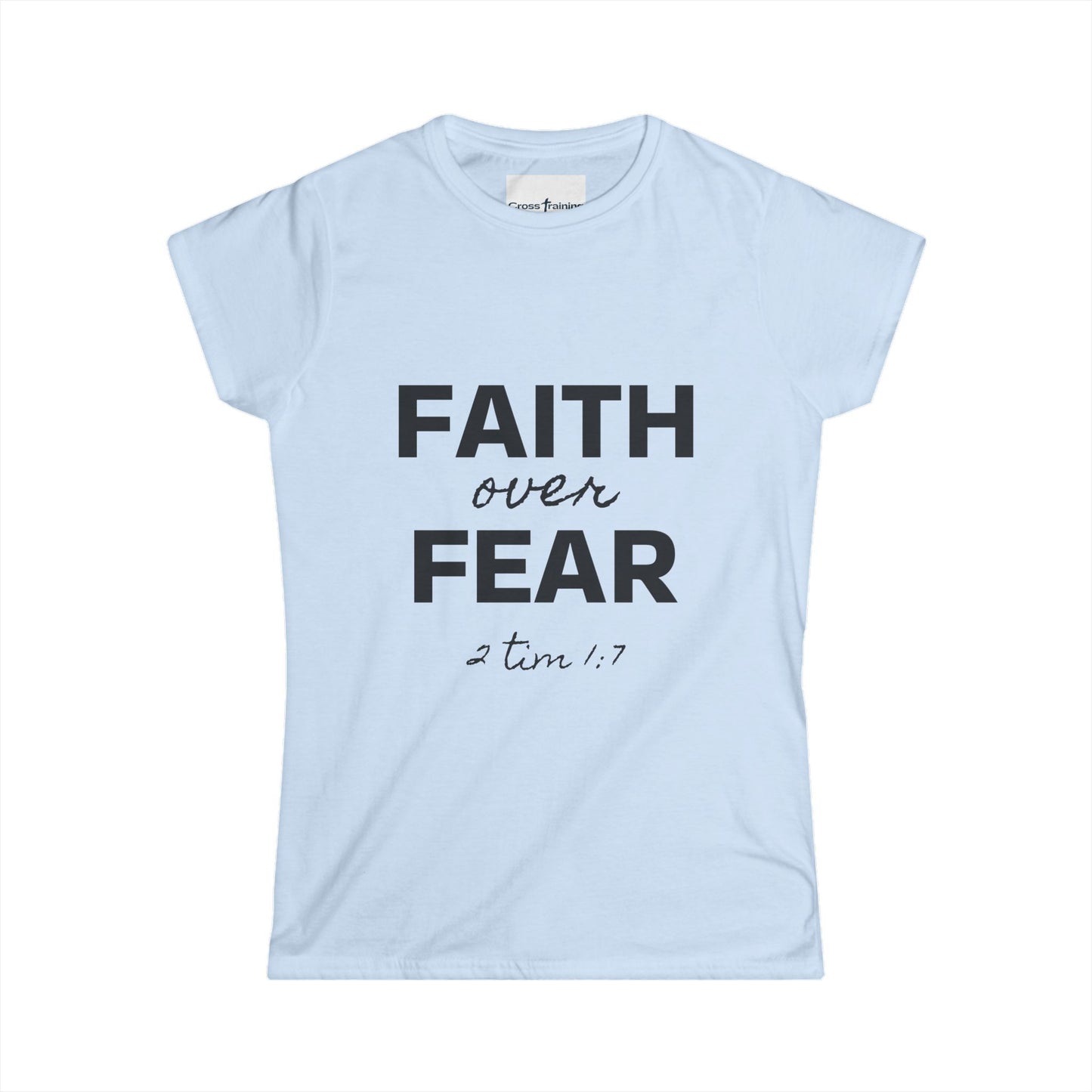 Faith Over Fear Women's Softstyle Tee, Inspirational Shirt, Christian Apparel, Spiritual Gift, Motivational T-Shirt