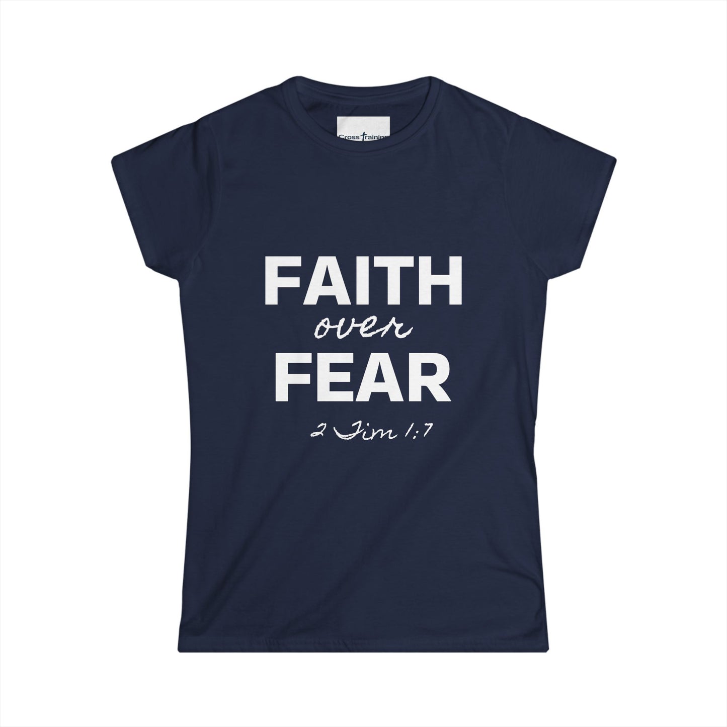 Faith Over Fear Women's Softstyle Tee, Inspirational Shirt, Christian Apparel, Spiritual Gift, Motivational T-Shirt