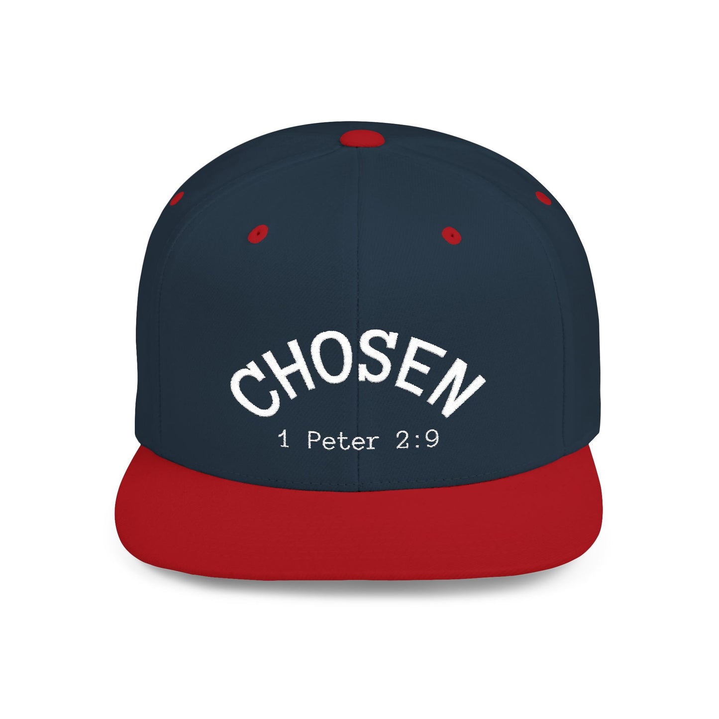Chosen Flat Bill Snapback Hat, Inspirational Cap for Everyday Wear, Stylish Gift for Teens, Faith-Based Accessory, Summer Style