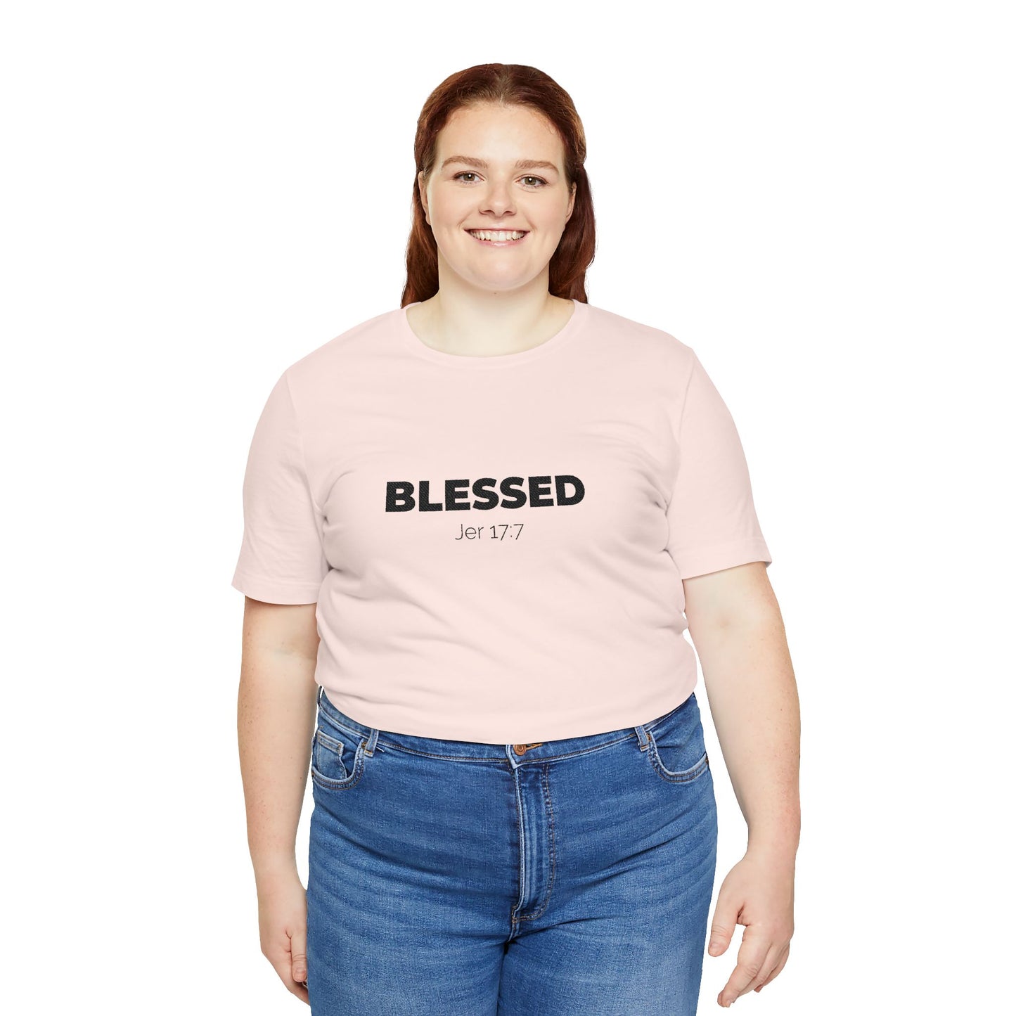 Blessed Unisex Jersey Tee | Inspirational Shirt for Everyday Wear, Faith-Based Gift, Casual Wear, Christian Apparel, Spiritual Clothing
