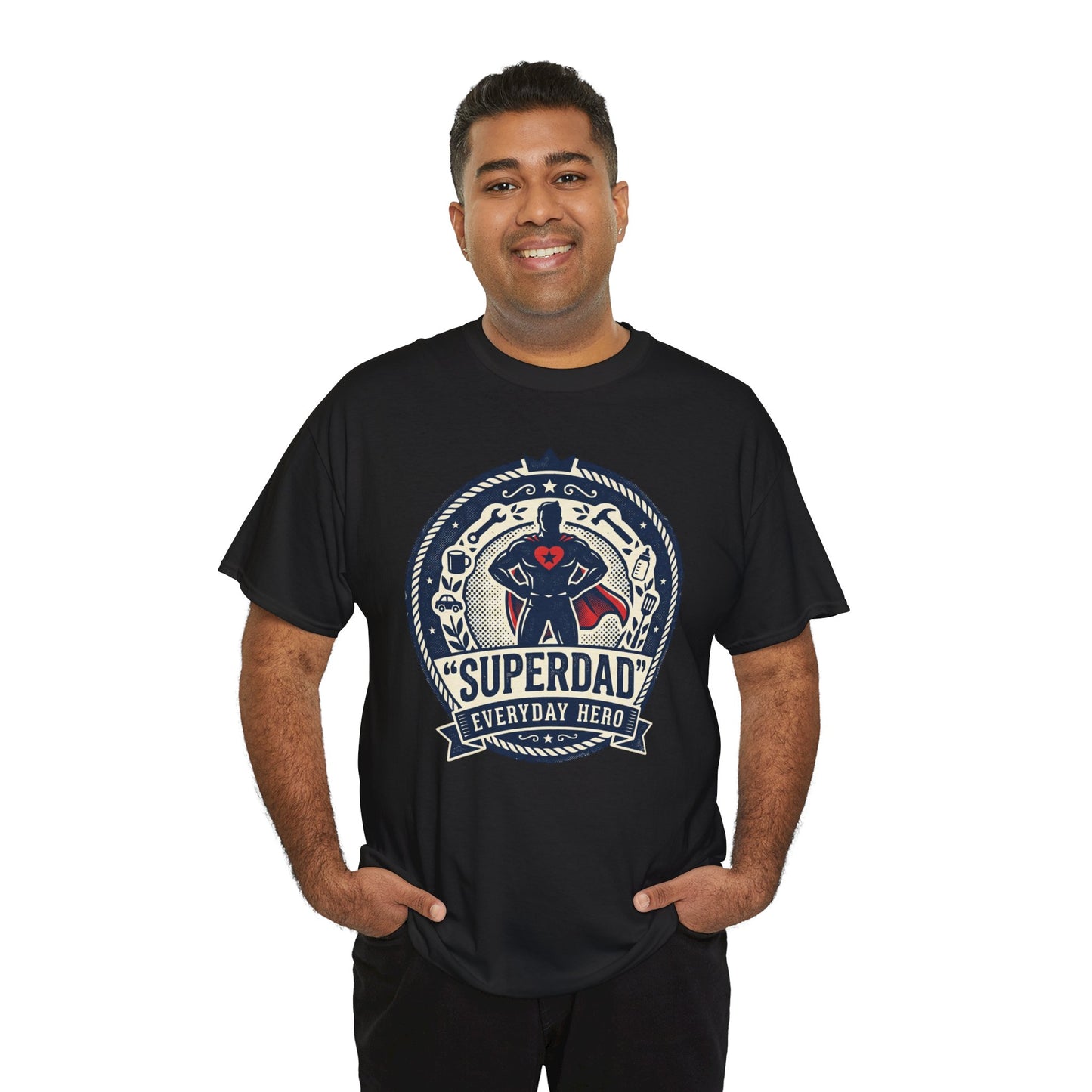 Superdad Everyday Hero T-Shirt — Father’s Day Retro Superhero Tee
