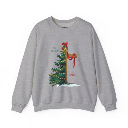 Holiday Mailbox Christmas Sweatshirt — "Tis the Season" Crewneck