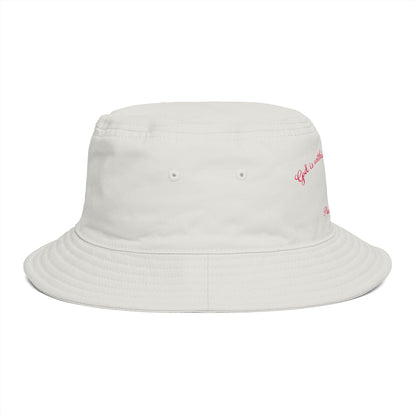 Bucket Hat — Psalm 46:5 Faith Ribbon Bucket Hat (God Is Within Her)