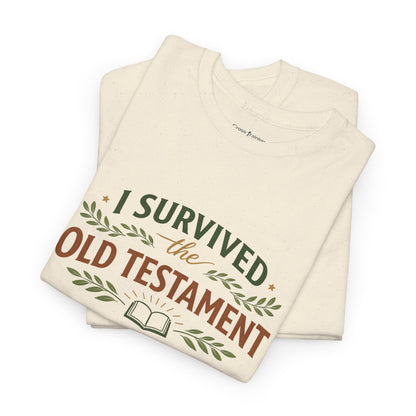 I Survived the Old Testament Tee – Funny Christian Bible Study Shirt