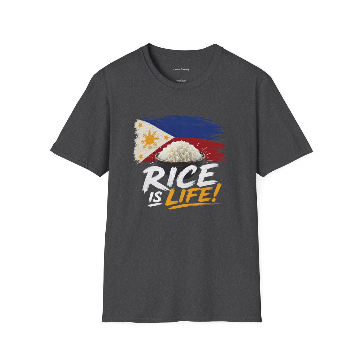 Rice Is Life T-Shirt — Filipino Flag Rice Bowl Graphic Tee