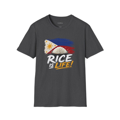 Rice Is Life T-Shirt — Filipino Flag Rice Bowl Graphic Tee