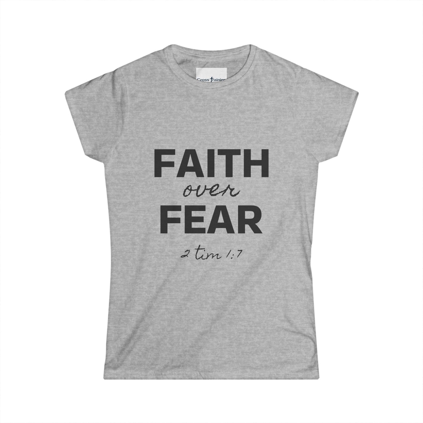 Faith Over Fear Women's Softstyle Tee, Inspirational Shirt, Christian Apparel, Spiritual Gift, Motivational T-Shirt