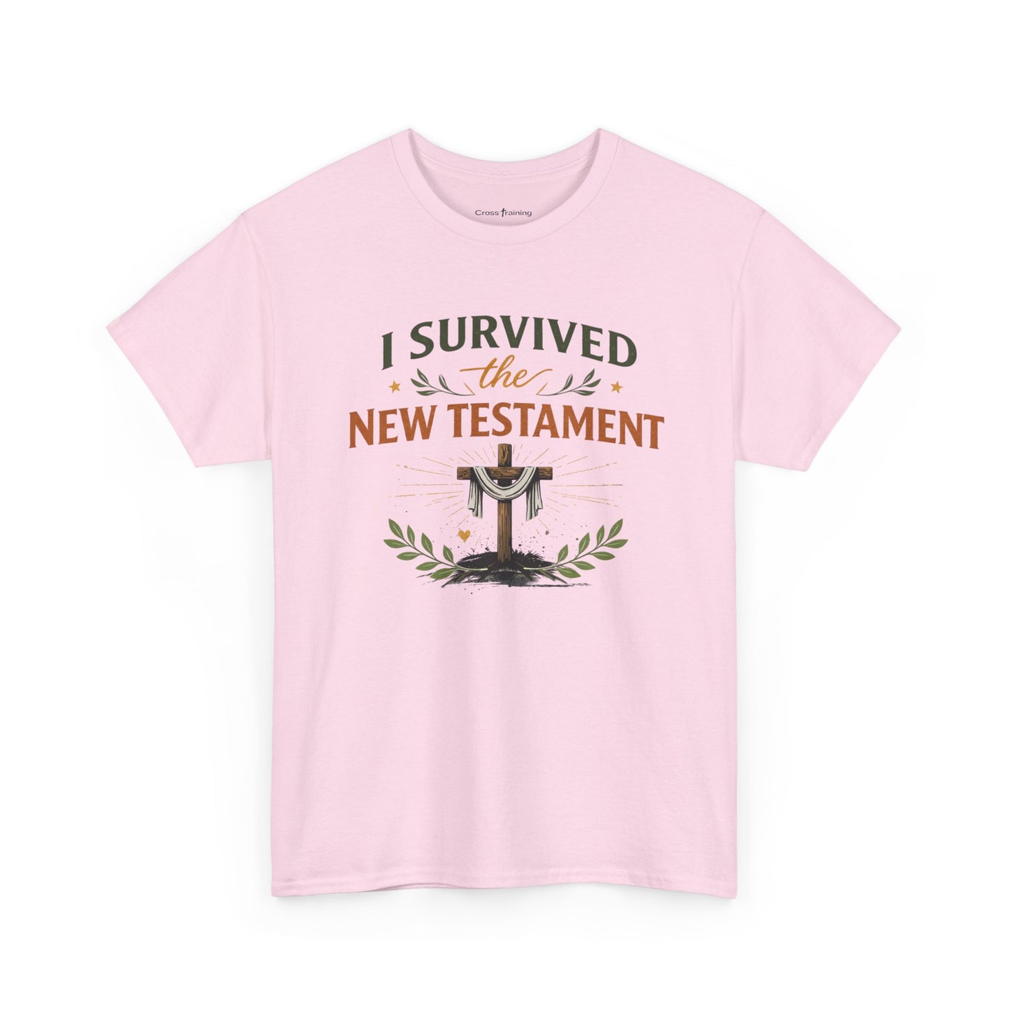 I Survived the New Testament T-Shirt — Christian Faith Cross Tee