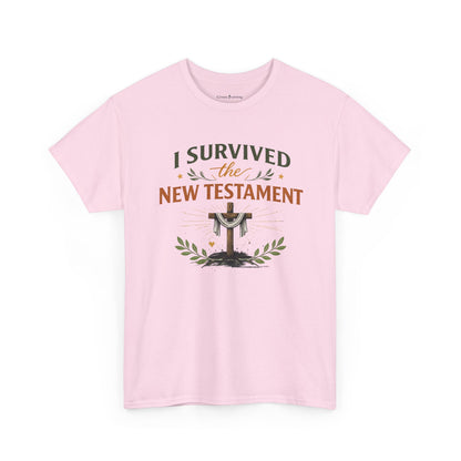I Survived the New Testament T-Shirt — Christian Faith Cross Tee