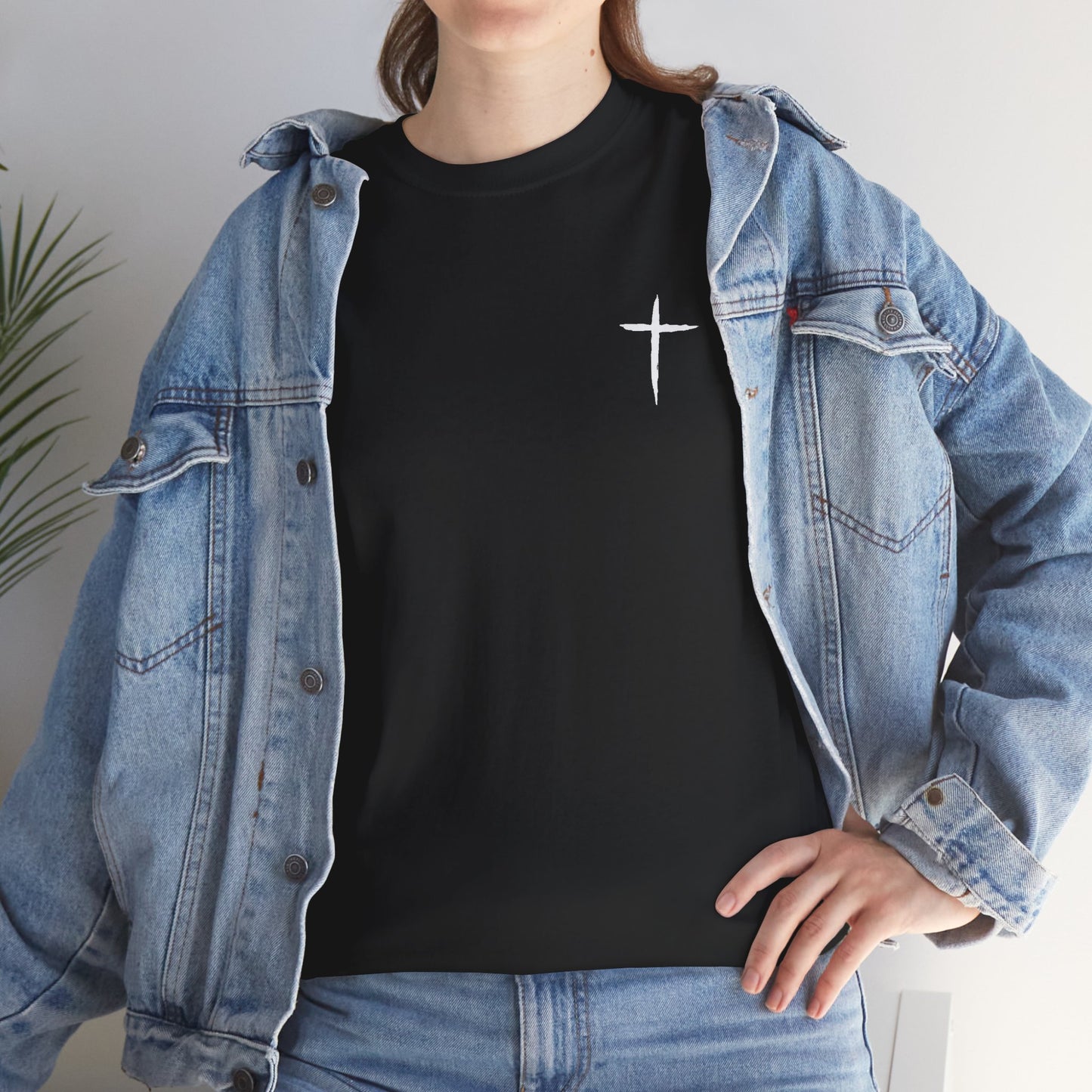 Christian Cross Tee — "May Heavenly Things Constantly Interrupt Our Earthly Things" Inspirational T‑Shirt