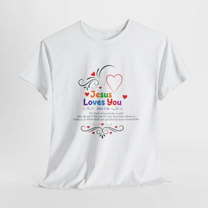 Jesus Loves You Tee — John 3:16 Christian Faith T-Shirt