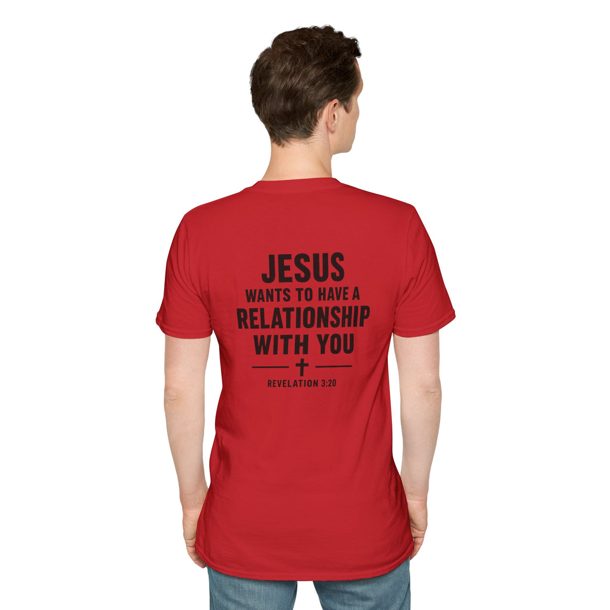 Minimal Cross T-Shirt – Small Chest Christian Cross Tee