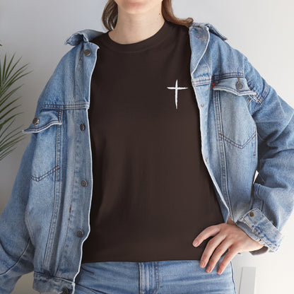 Christian Cross Tee — "May Heavenly Things Constantly Interrupt Our Earthly Things" Inspirational T‑Shirt